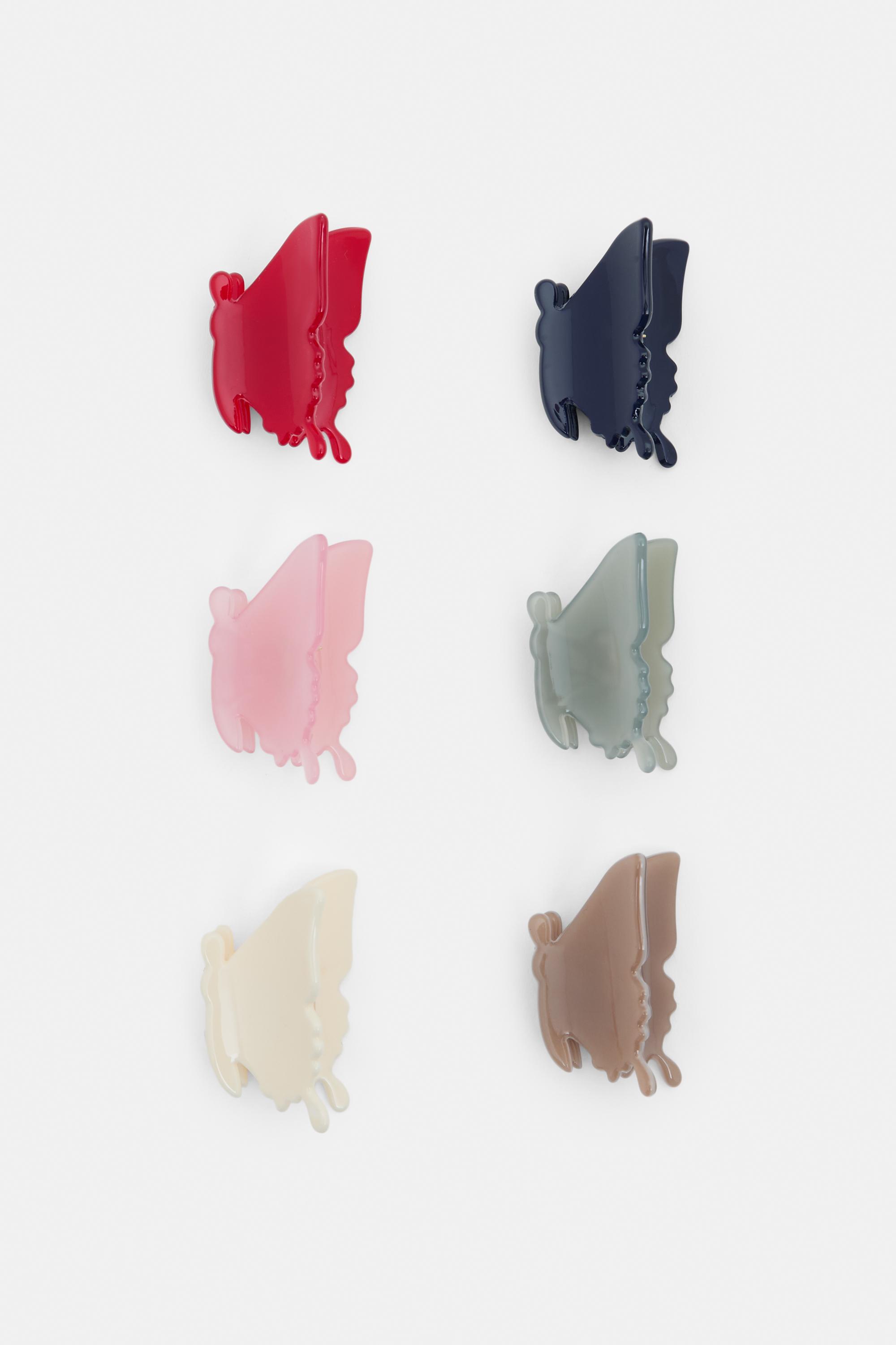 Set Di 6 Mini Pinze A Farfalla