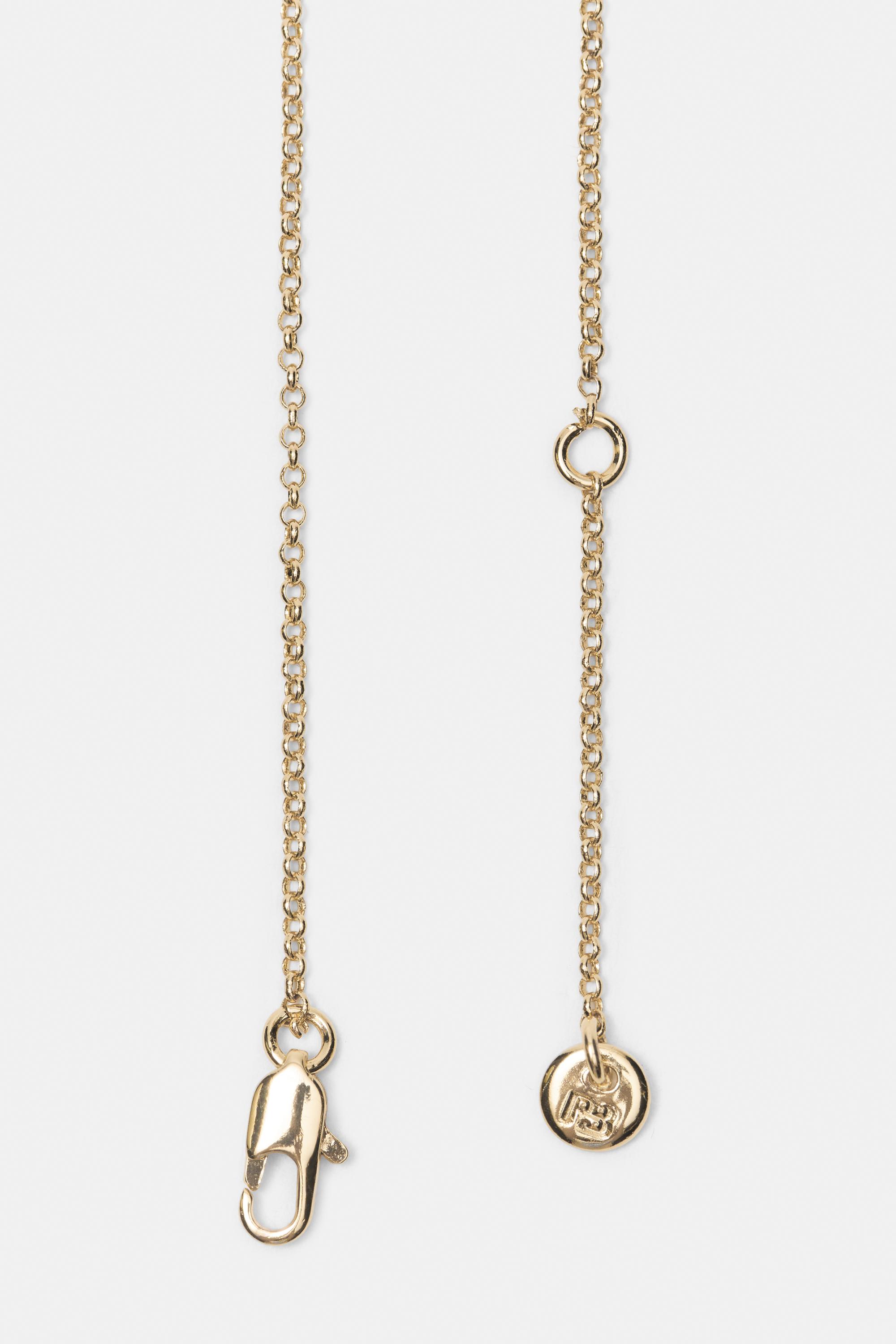 Shimmery pendant necklace — Gold