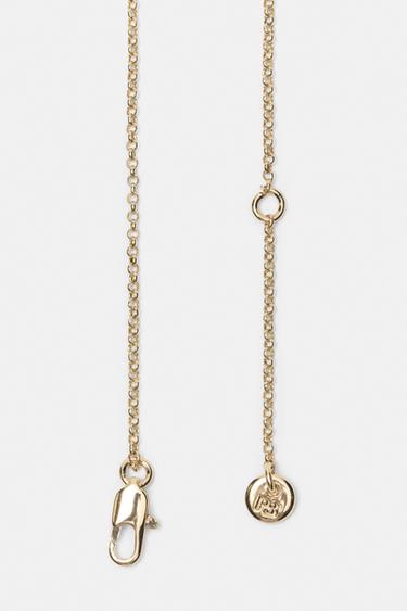 Shimmery pendant necklace — Gold 4