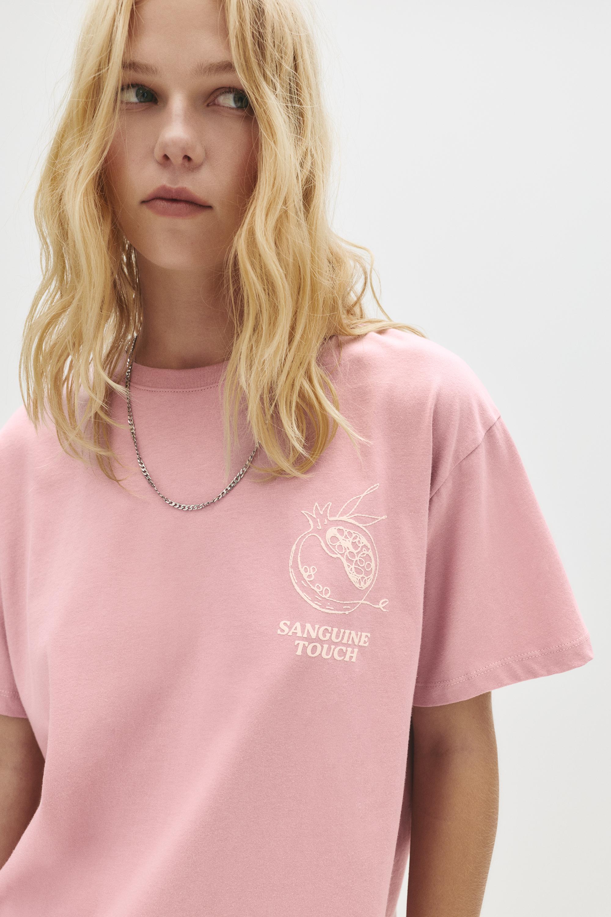 T-Shirt Mit Granatapfel-Print