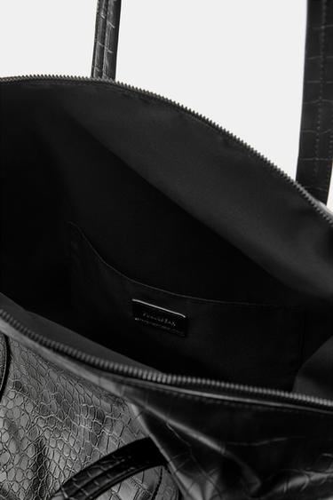 Textured shopper bag — Black 5