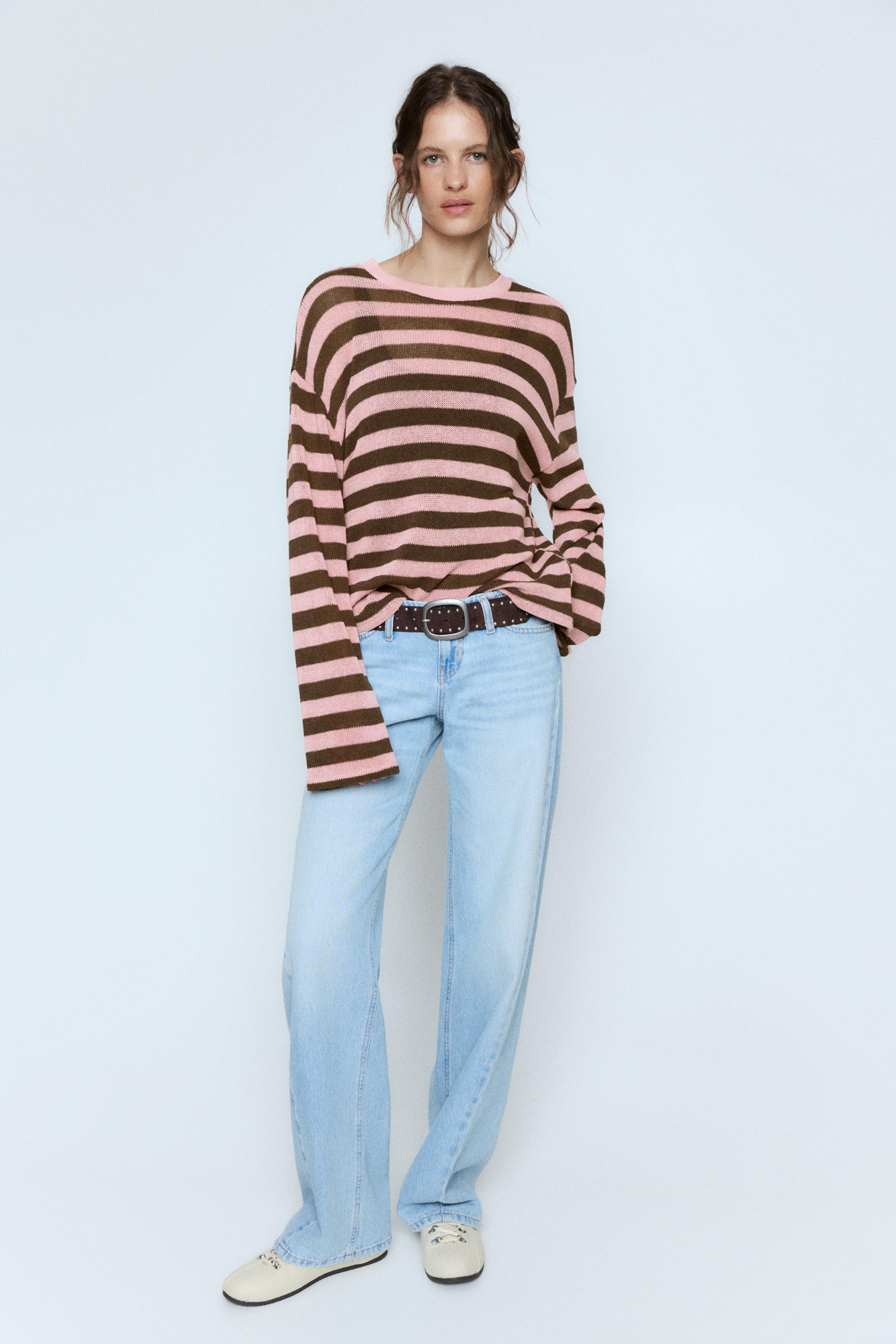 Striped knit T-shirt — Striped