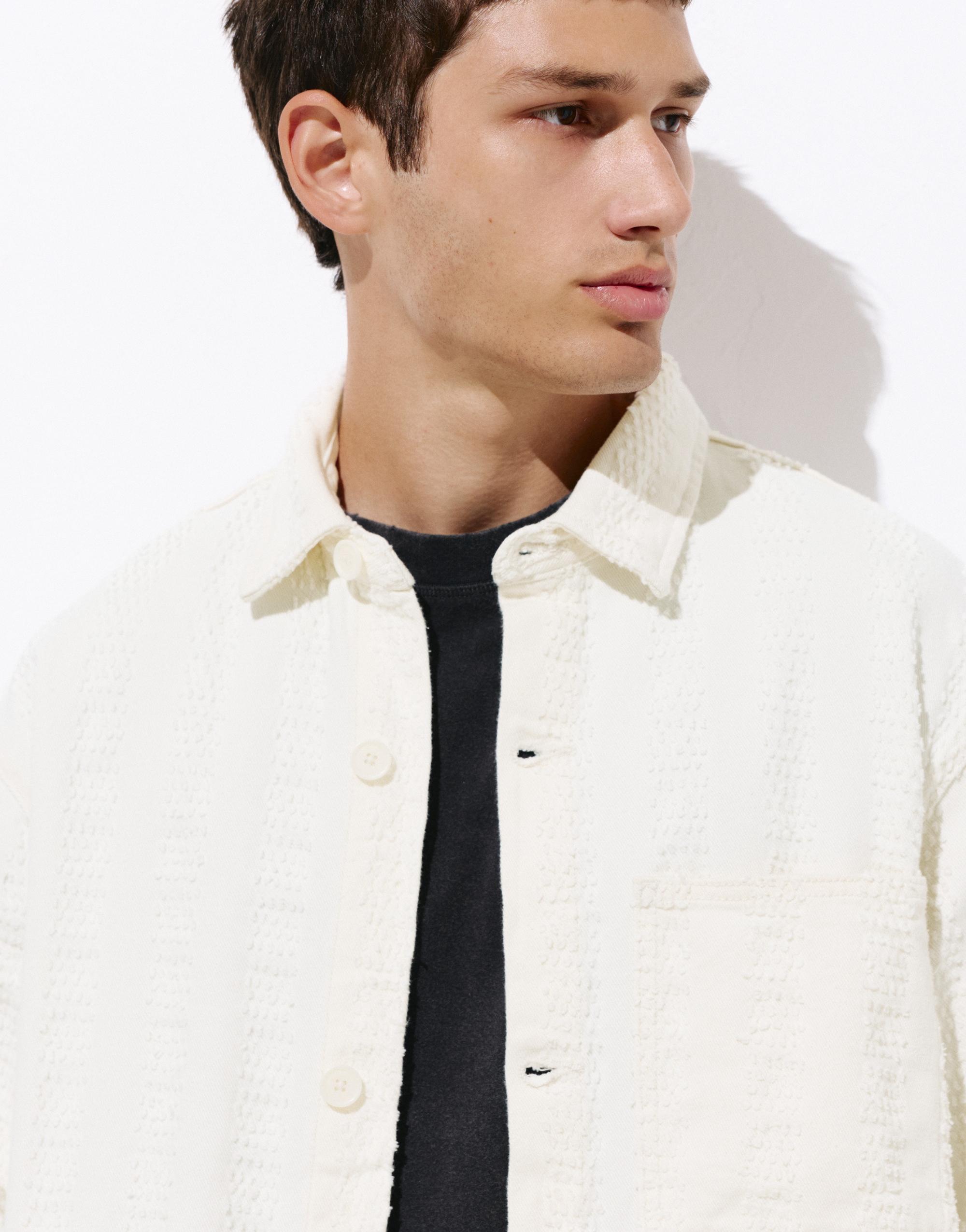 Jacquard shirt — Ecru