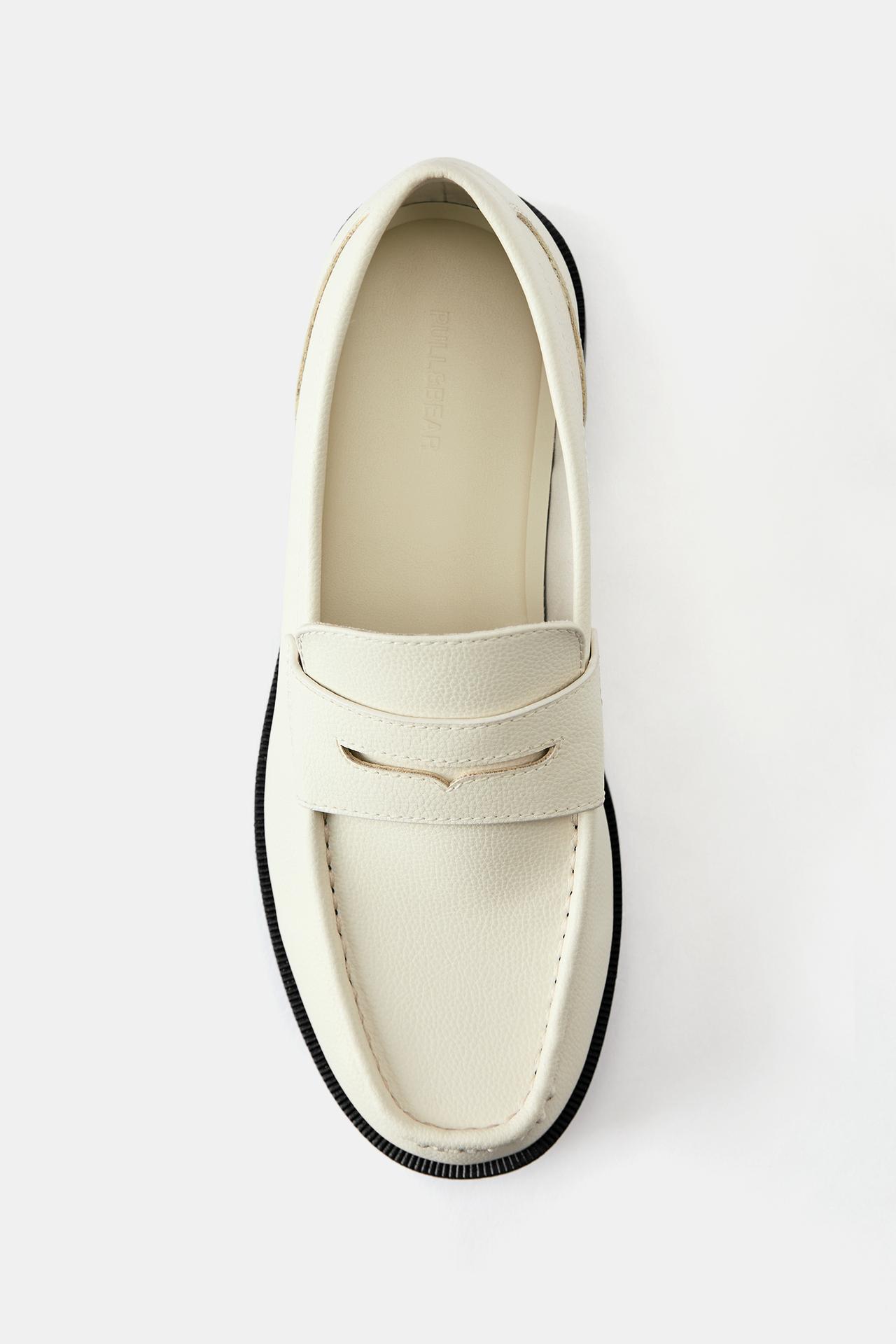 Suede contrast loafers — 1-129