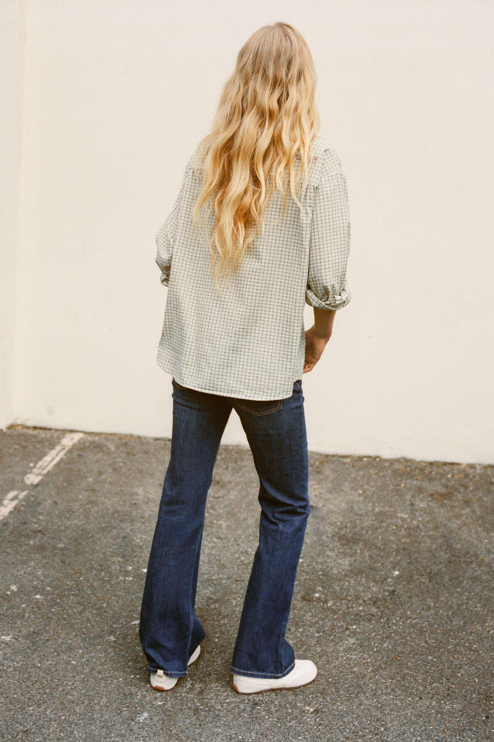 Check shirt with pocket — Vanilla