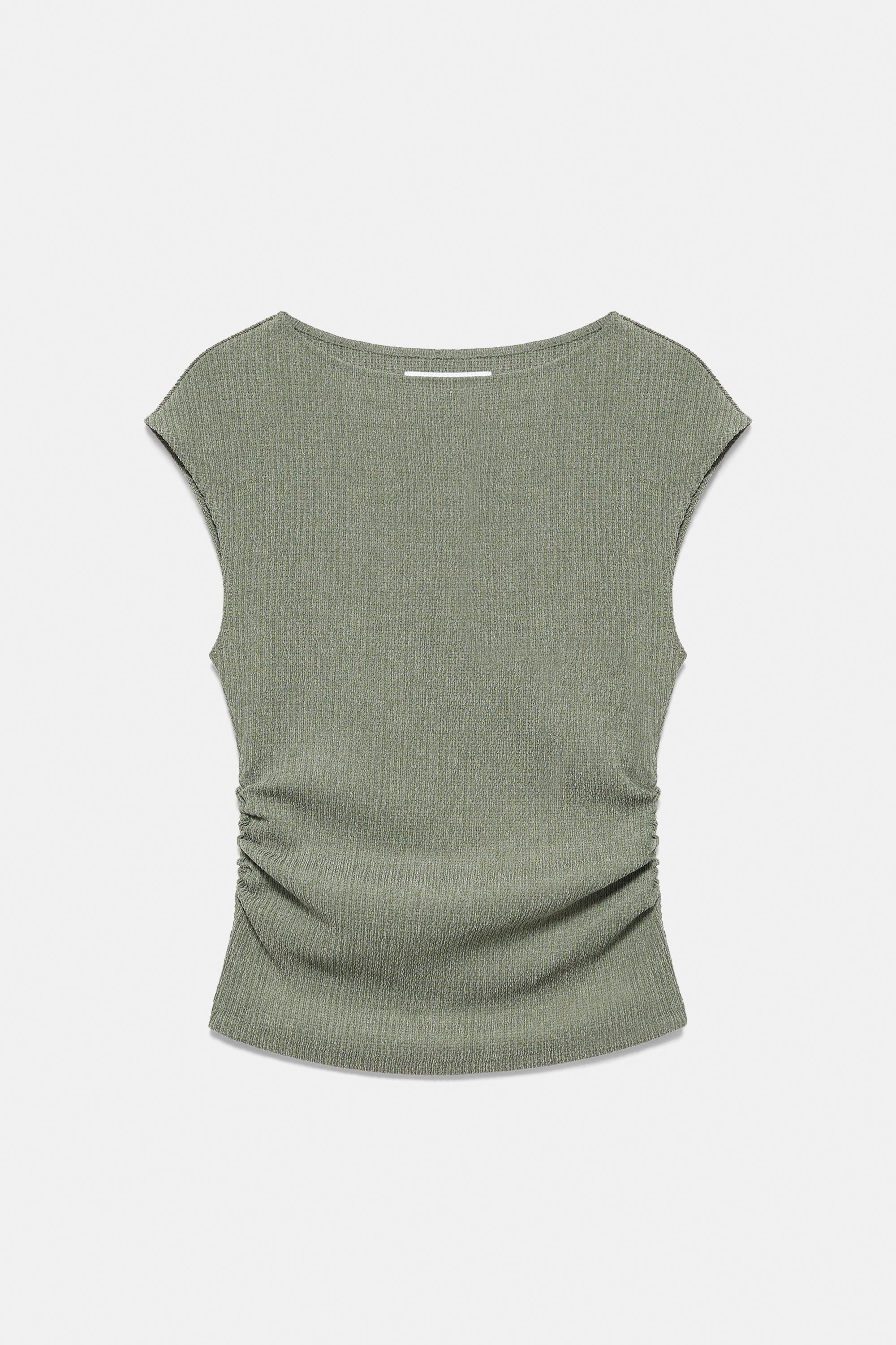 Crepe top — Khaki