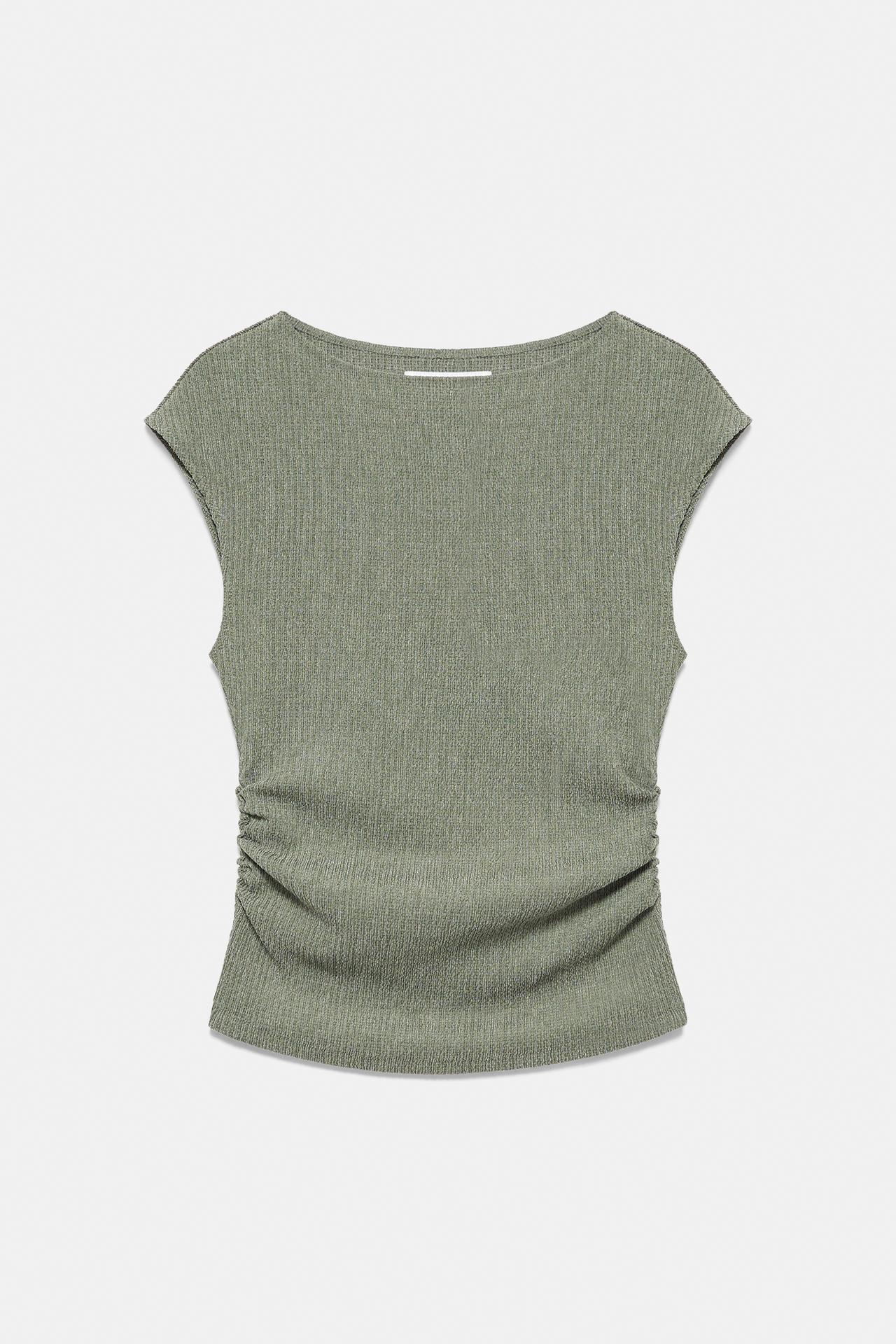 Crepe top — Khaki