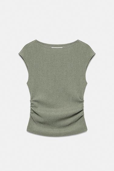 Crepe top — Khaki 6