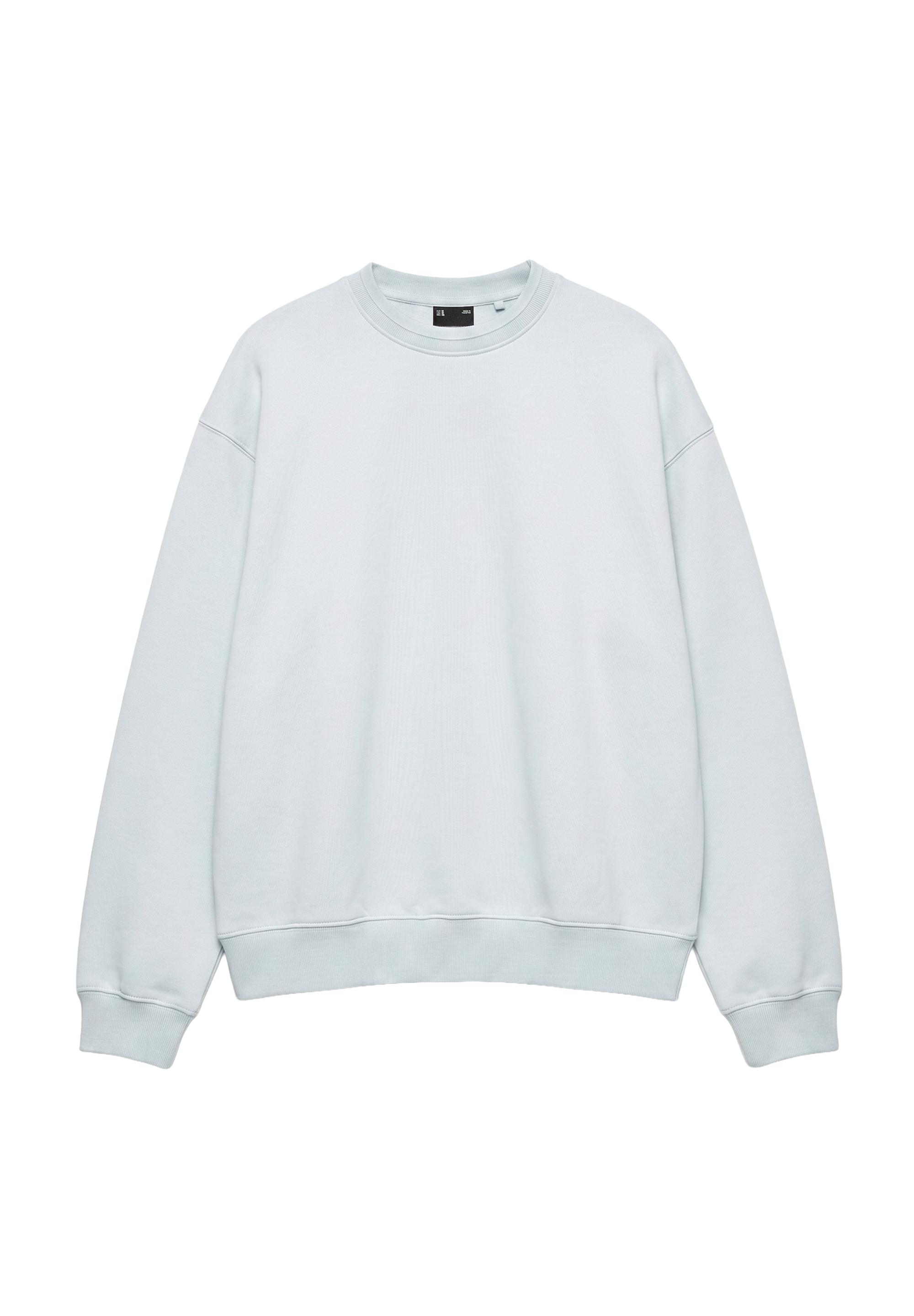 Relaxed fit round neck sweatshirt — Sky blue