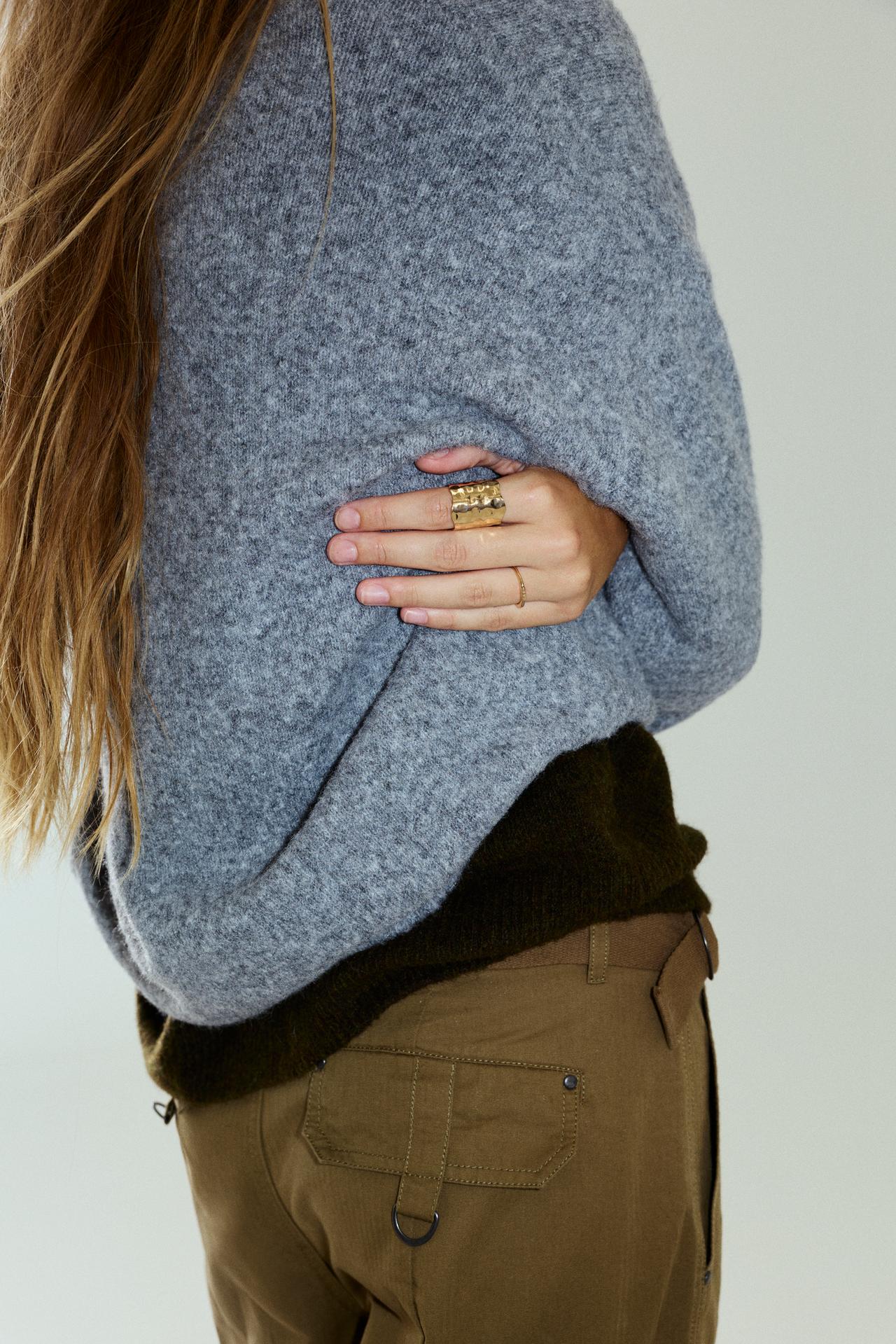 Pack of 3 textured rings — Gold
