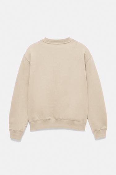 Relaxed fit round neck sweatshirt — Sand 6