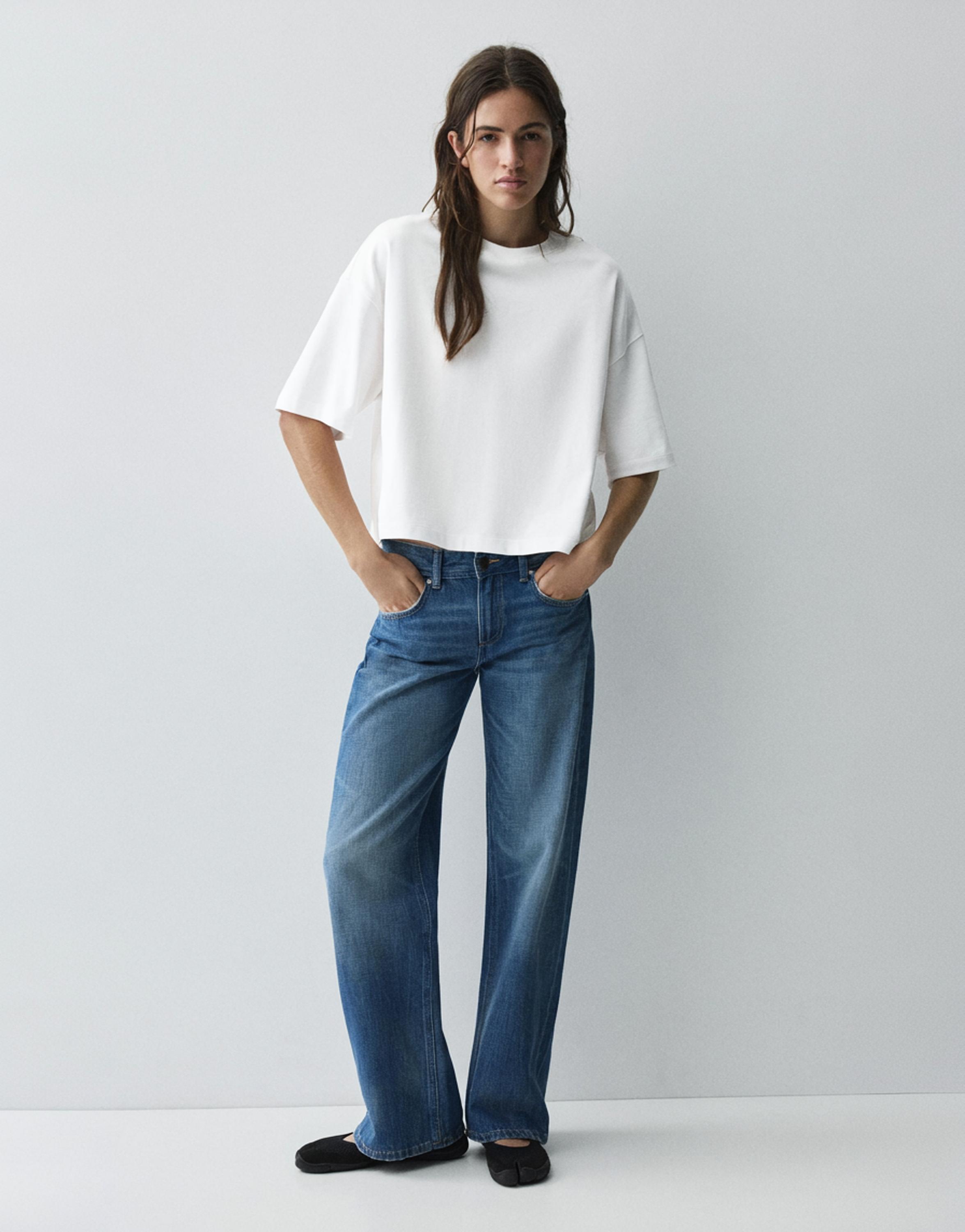 Boxy fit short sleeve T-shirt — White