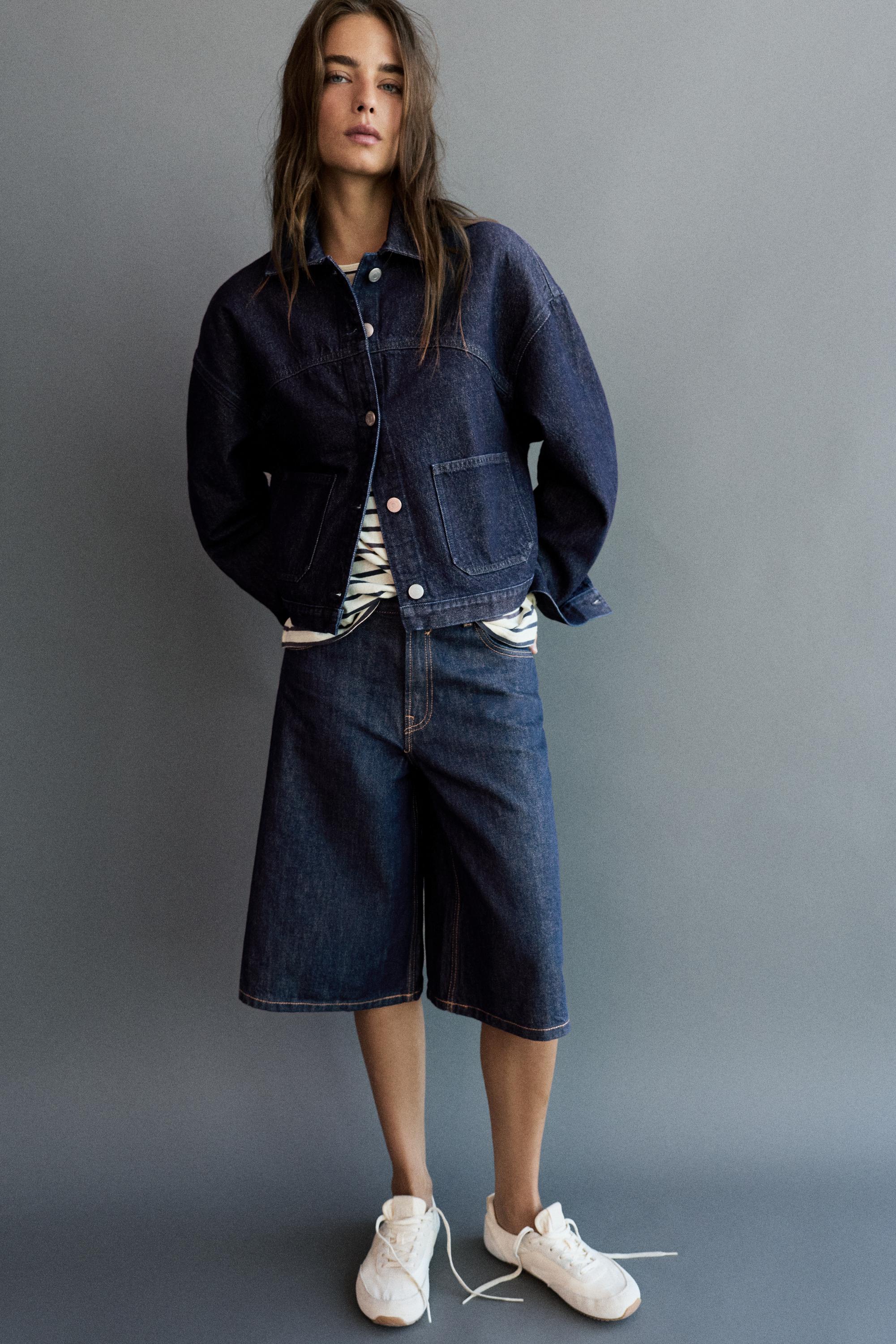 Boxy denim overshirt — Navy