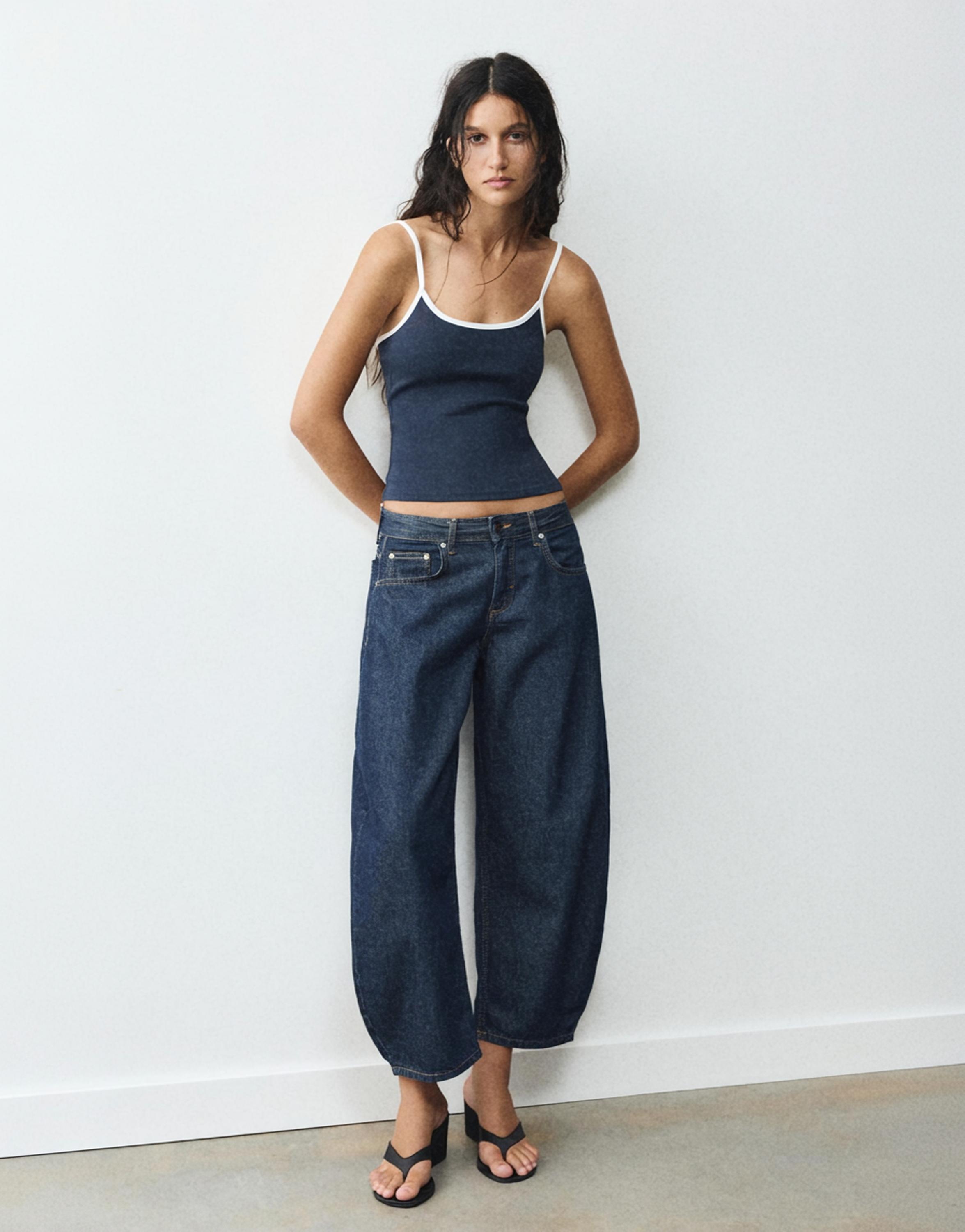 Thin strap top — Navy