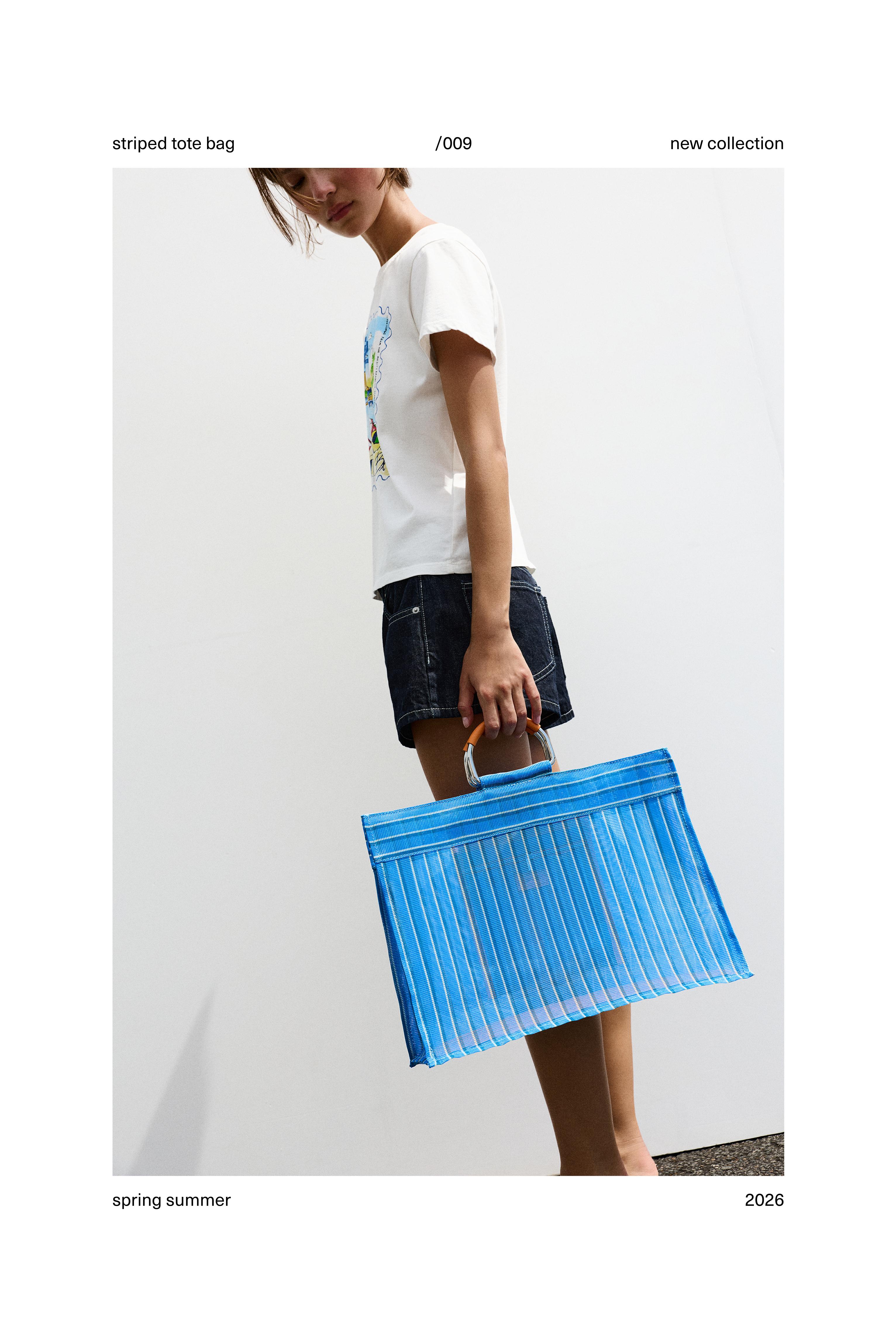 Çizgili tote çanta - Görsel 40