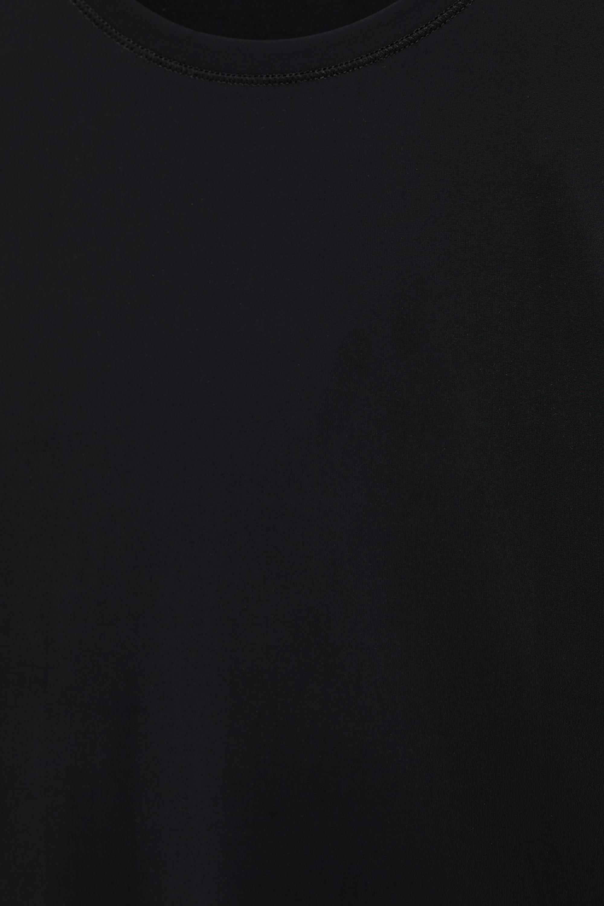 Fitted polyamide T-shirt — Black