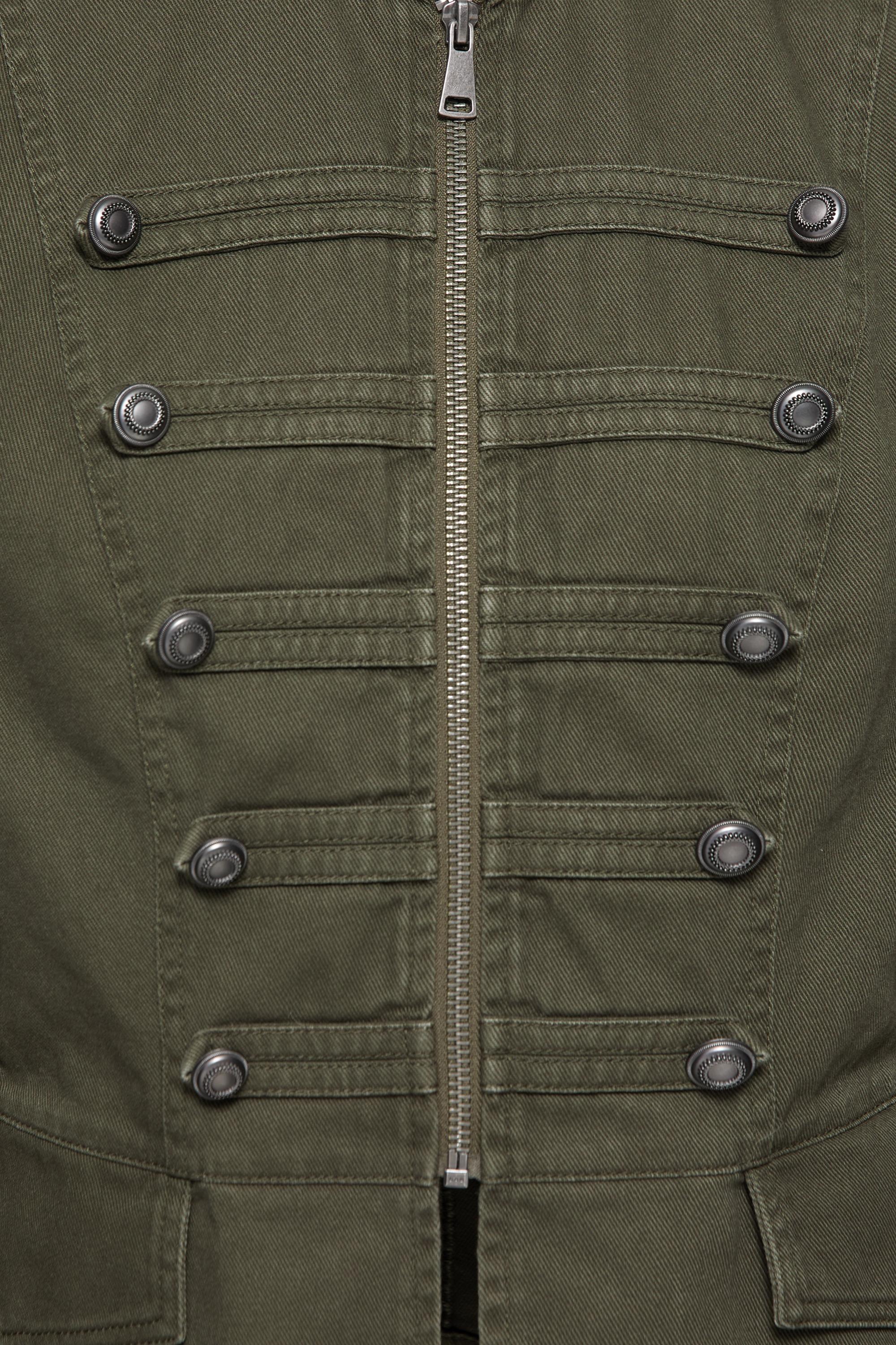 Fitted toggle button jacket — Dark khaki