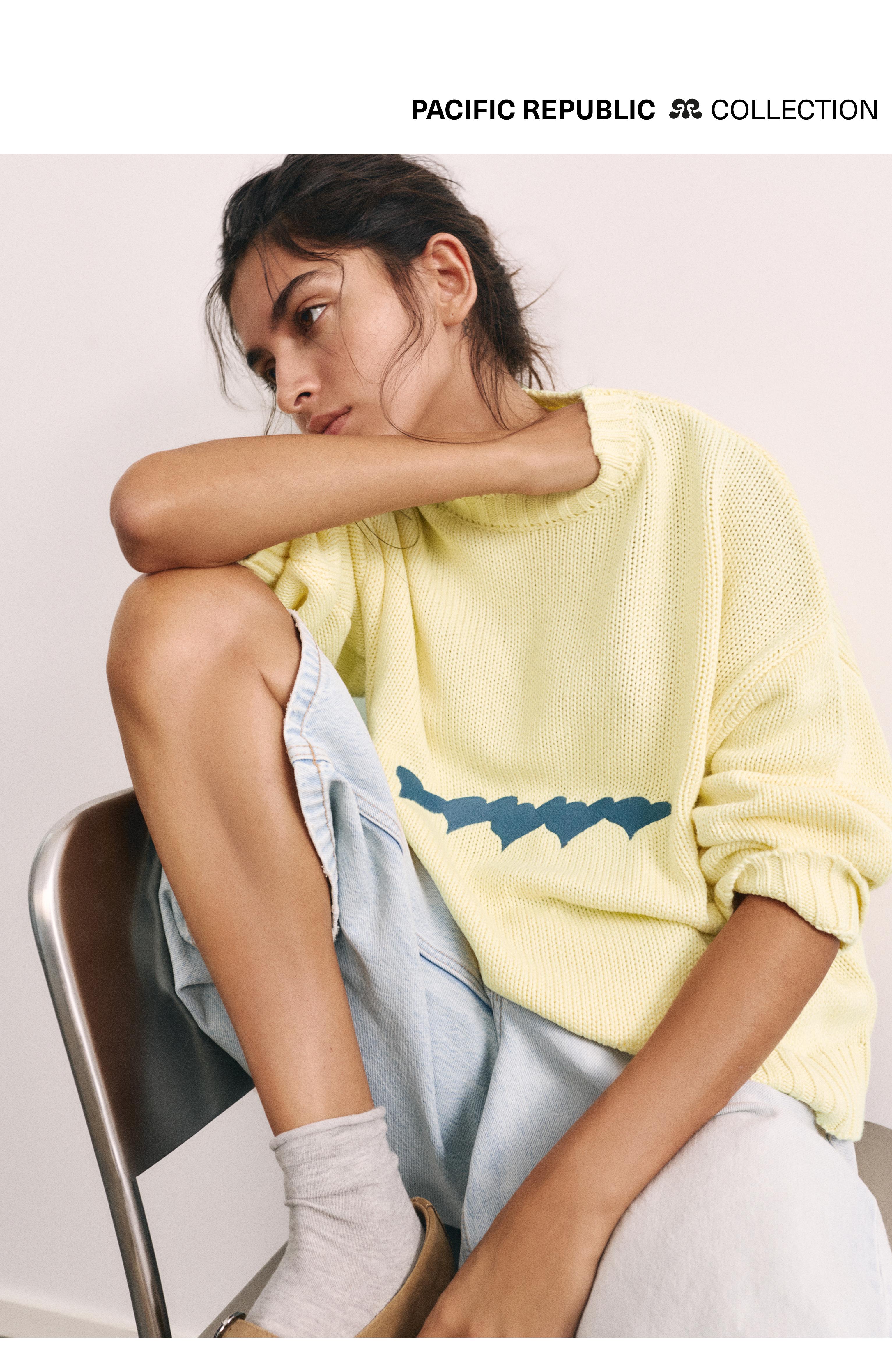 Oversize heart jumper — Yellow