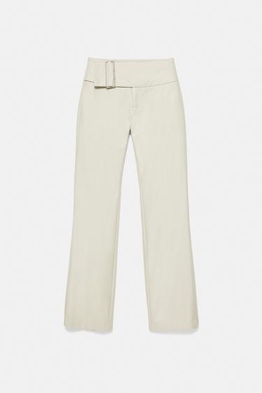 Straight trousers with buckle — Sand 5