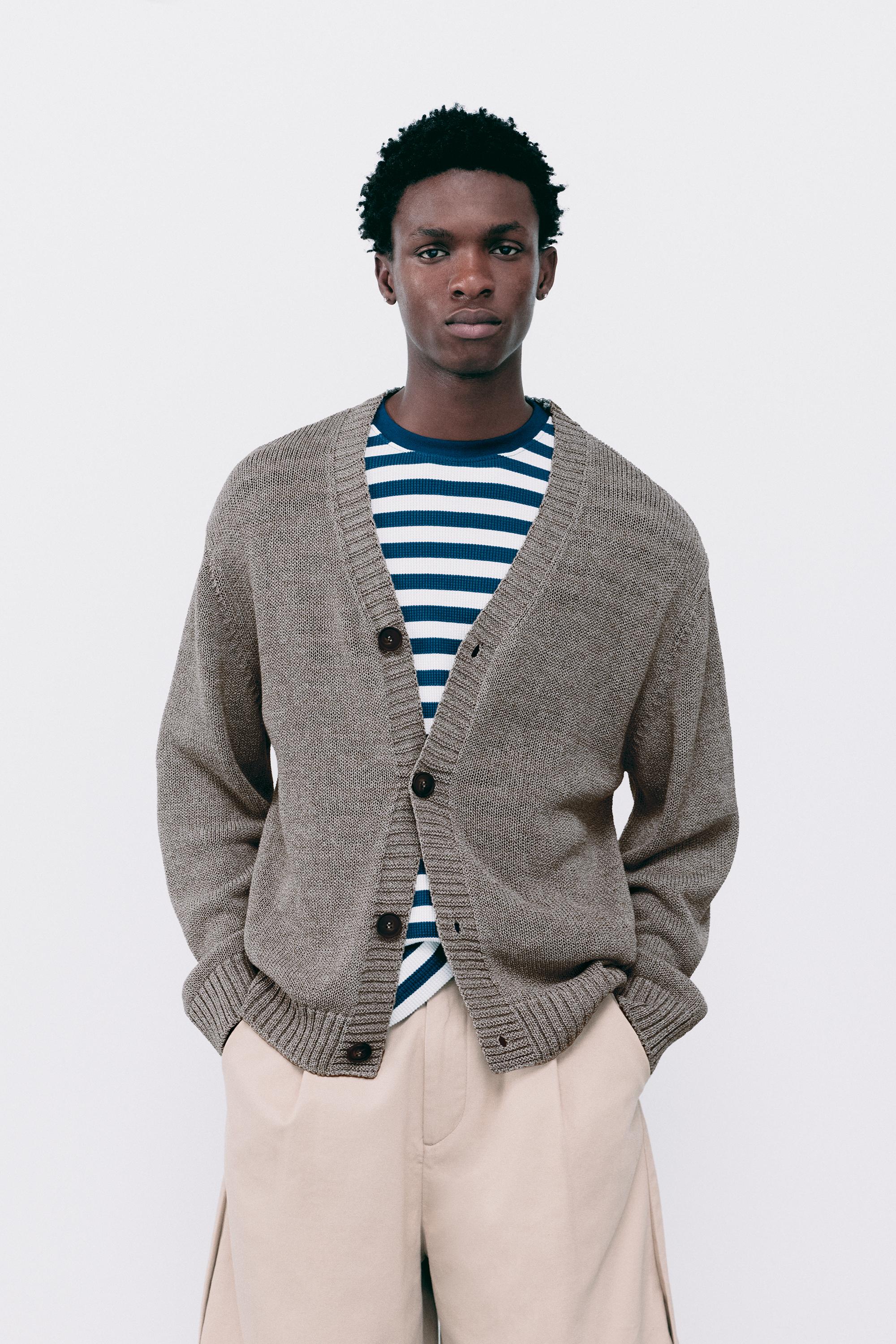 Rustic cardigan — Taupe