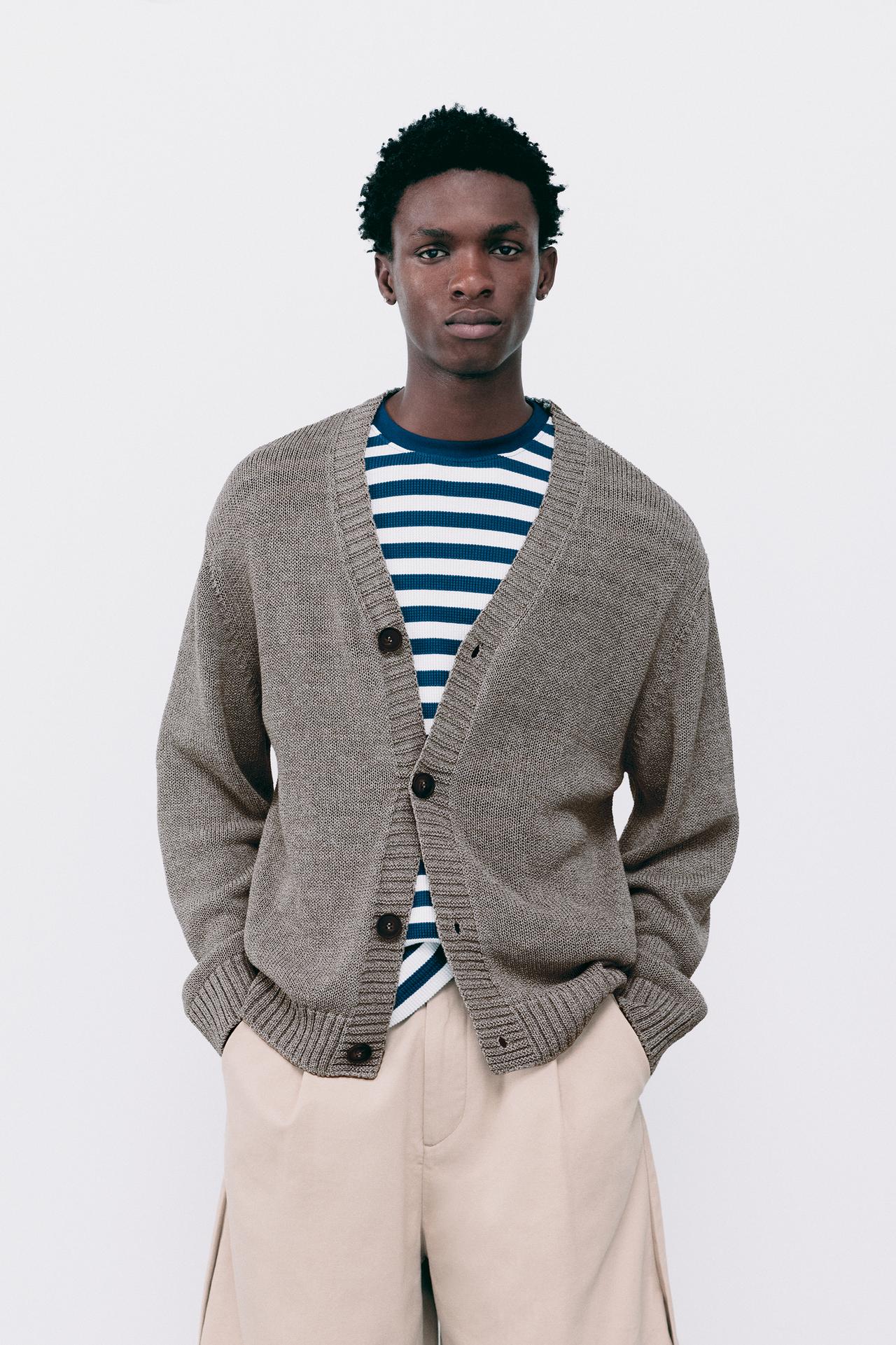 Rustic cardigan — Taupe