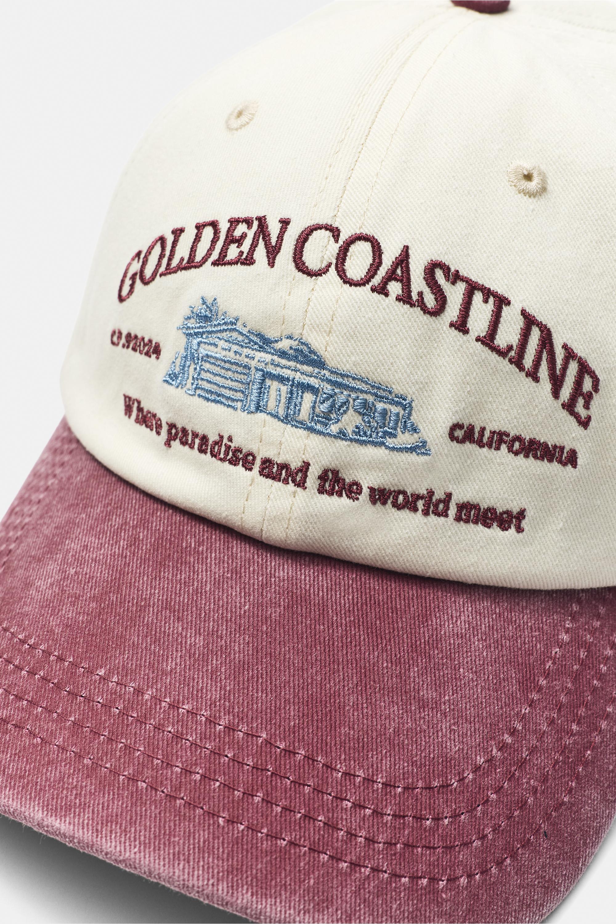 Golden Coastline cap — Maroon