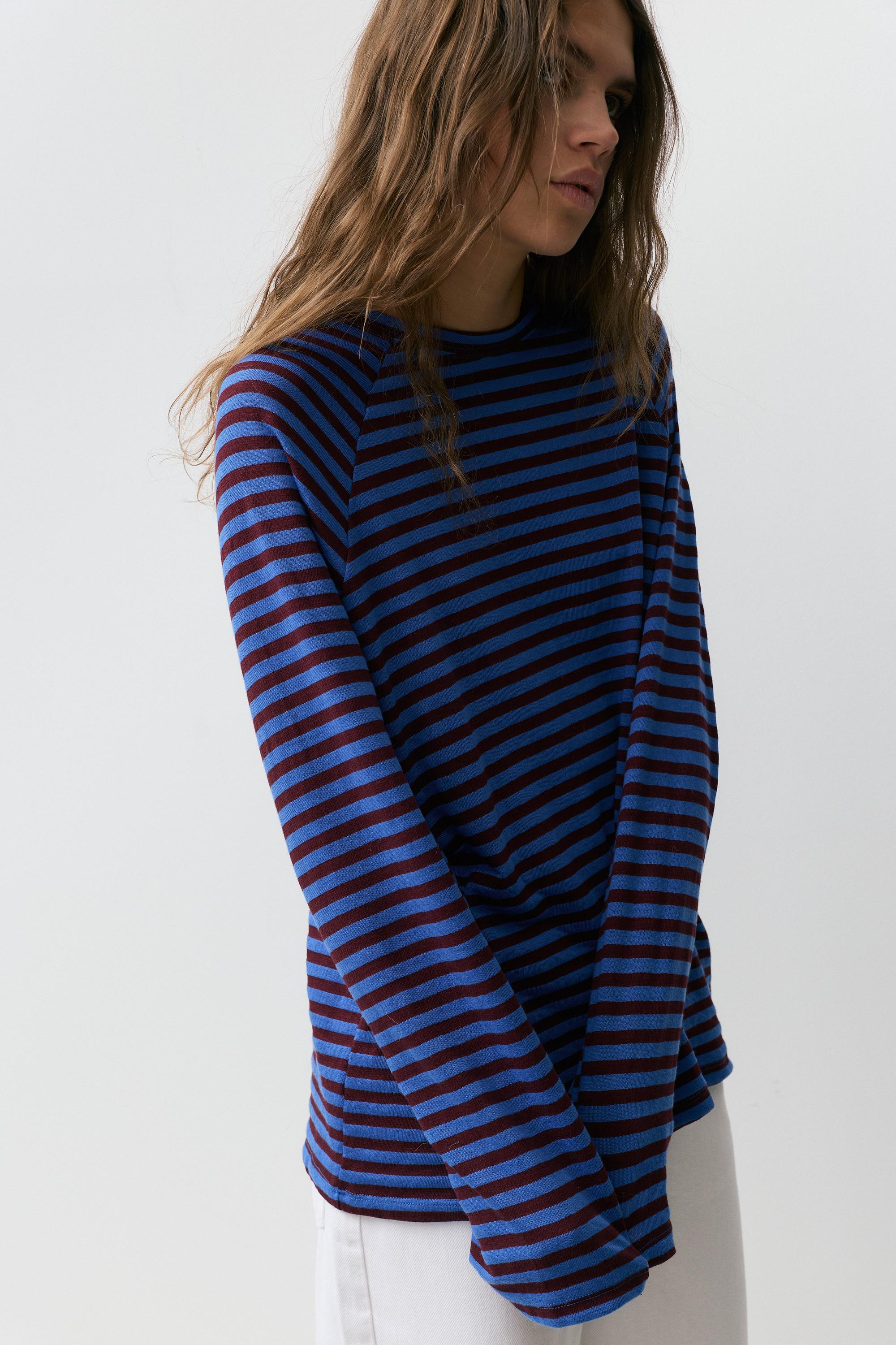 Uzun kollu çizgili tişört - Görsel 52