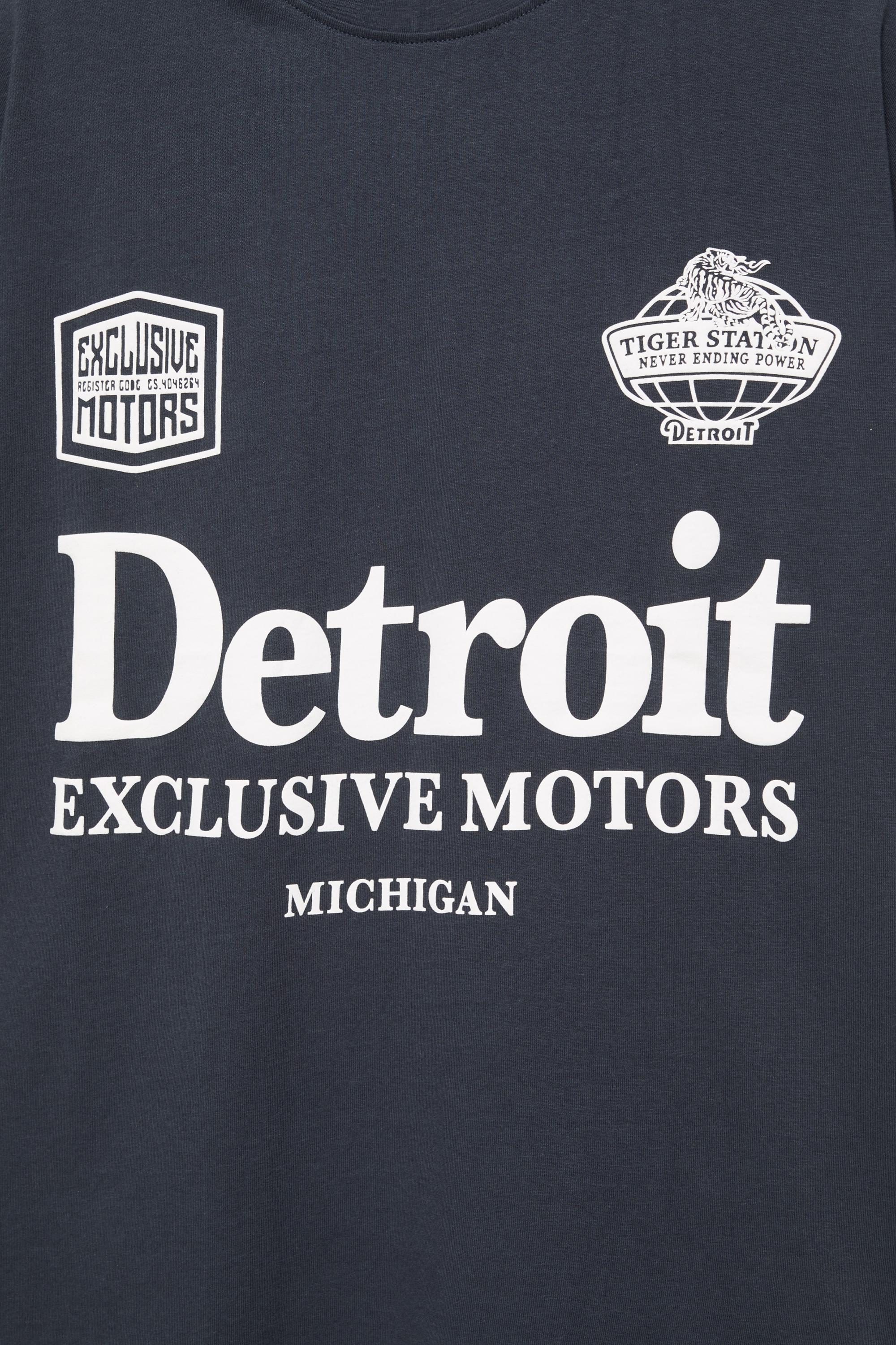 Boxy Detroit T-shirt — Dark navy
