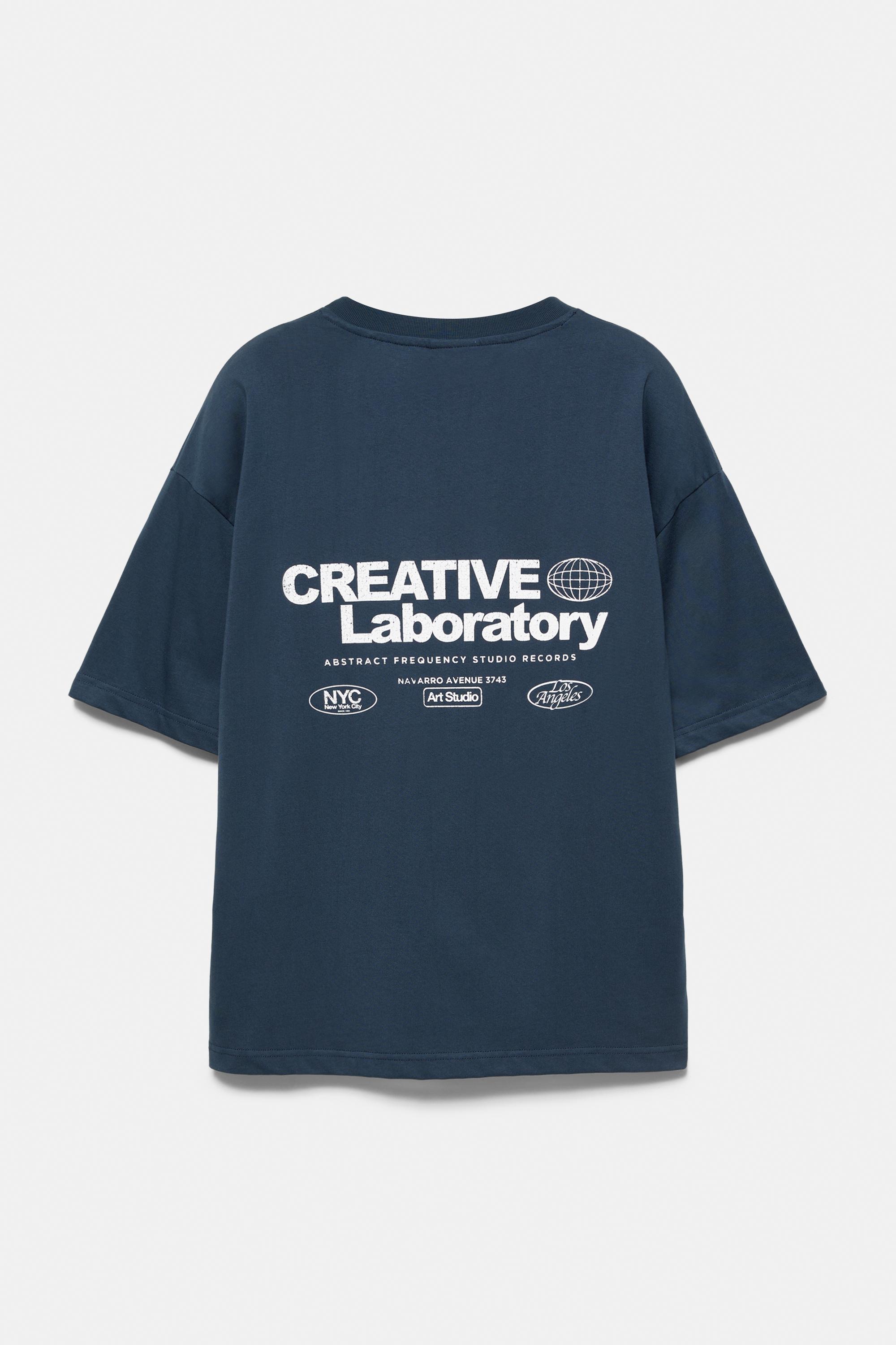 Creative Laboratory graphic T-shirt — Navy