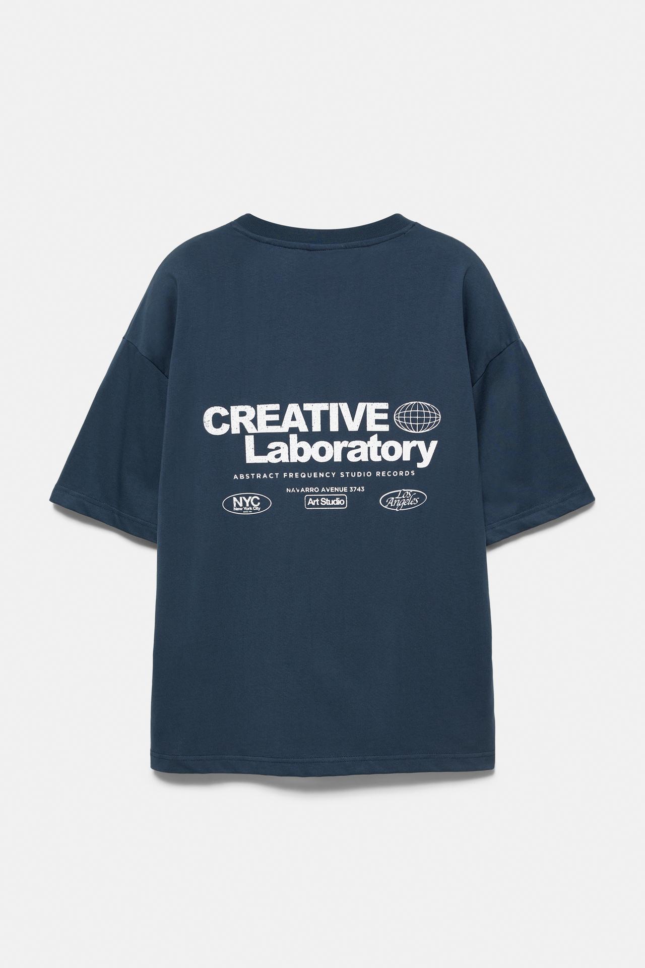 Creative Laboratory graphic T-shirt — Navy