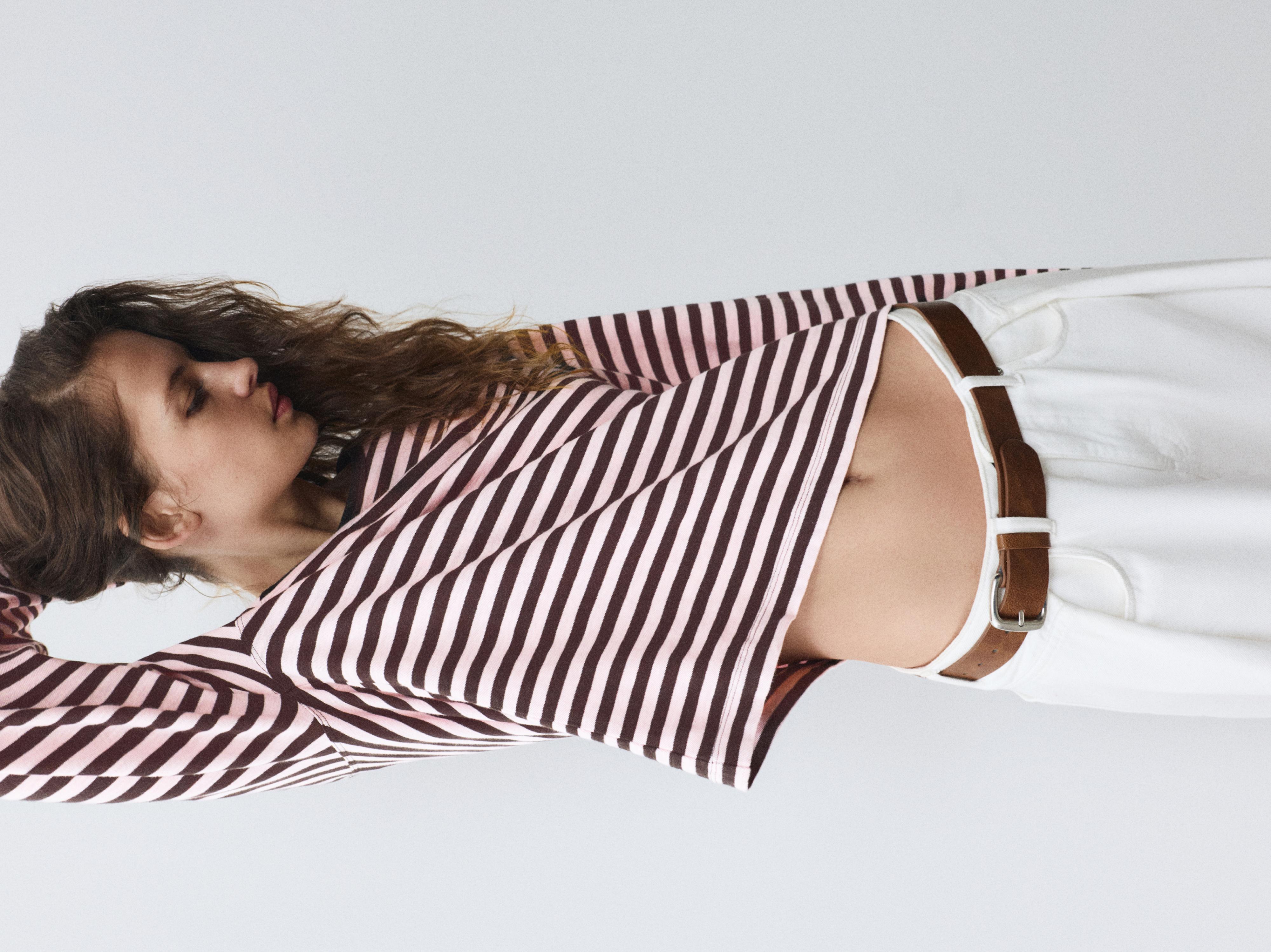 Long sleeve raglan T-shirt — Striped