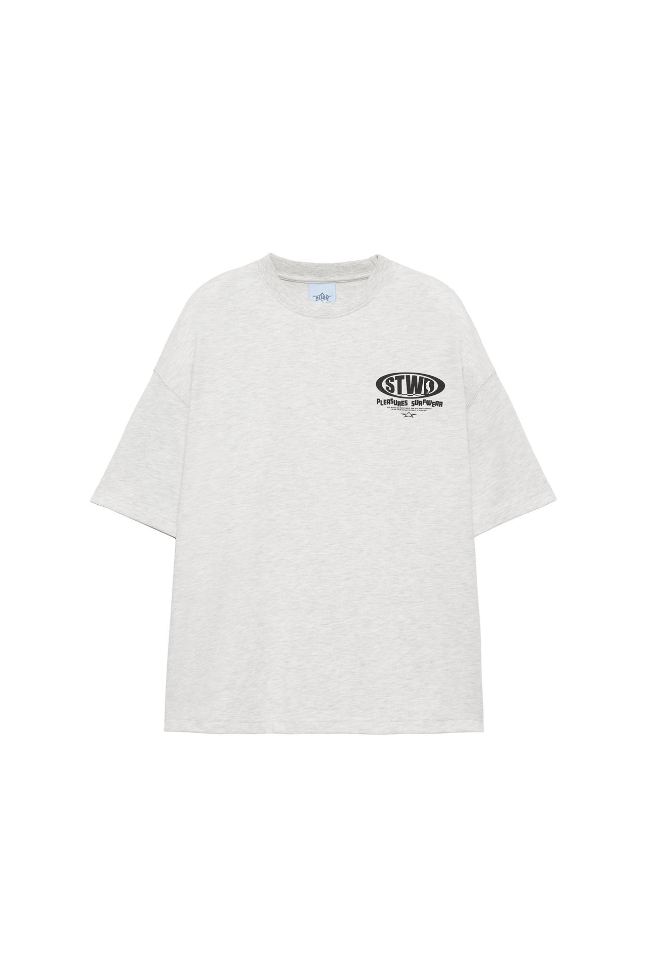 Pleasures x STWD boxy T-shirt — Grey/Taupe brown