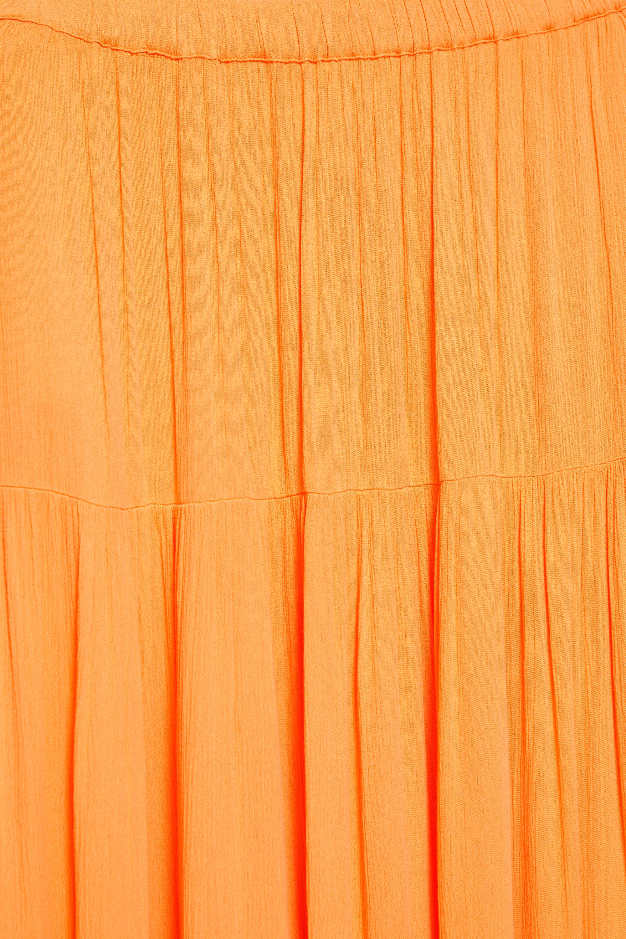 Flowy paneled midi skirt — Orange