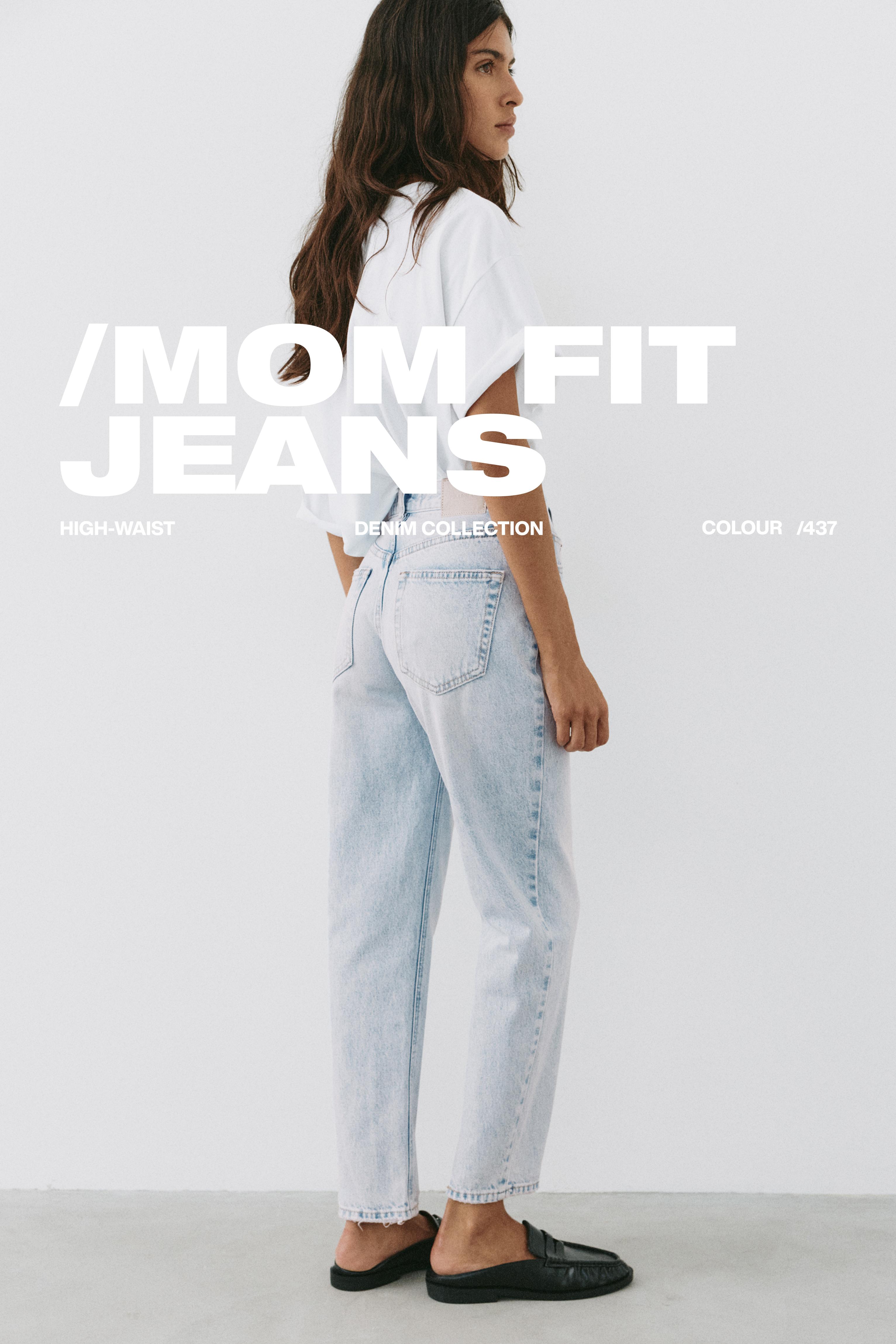 High-waist mom jeans — Pale sky blue