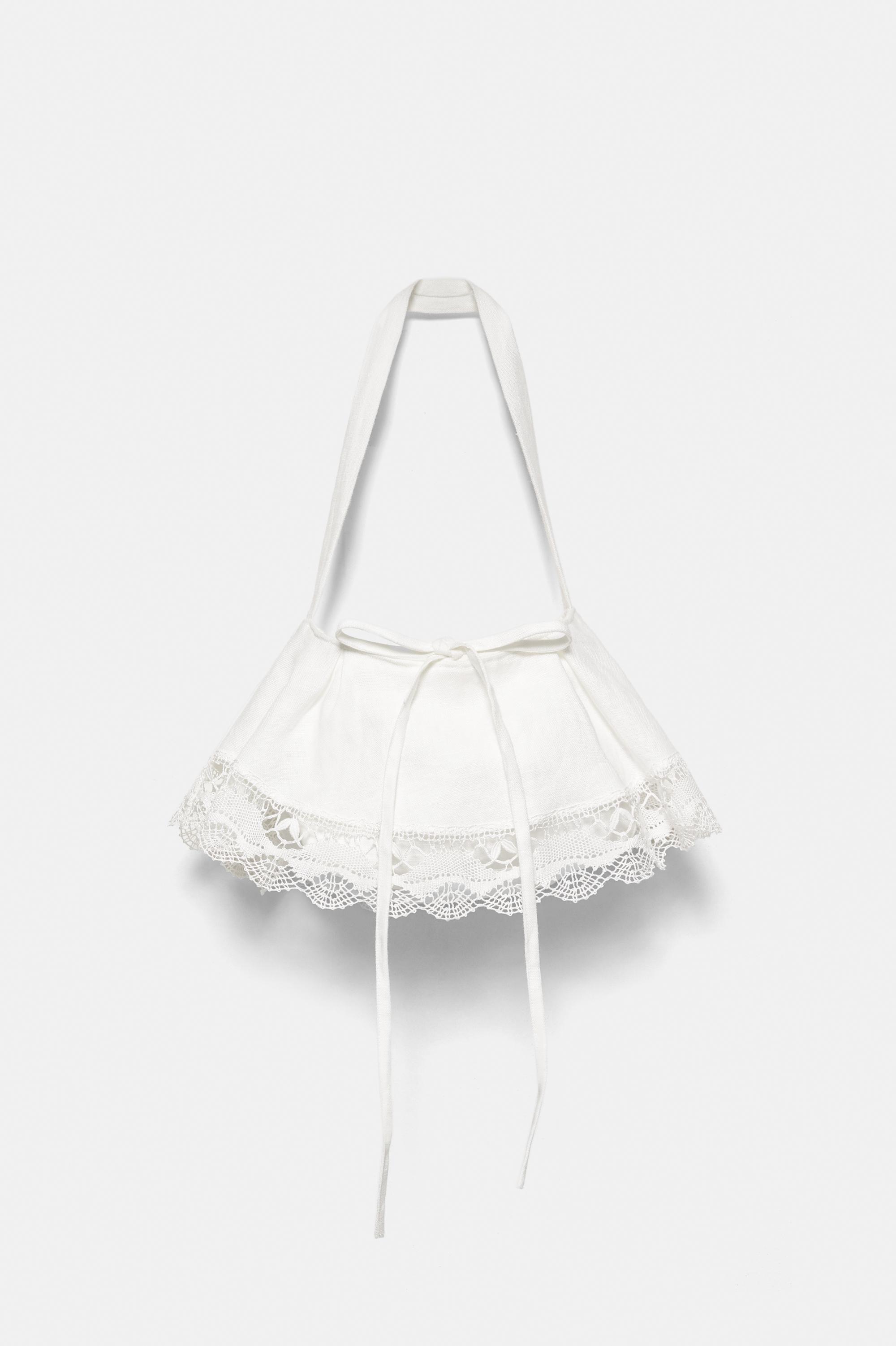 Encaixe de Camariñas x Pull&Bear 100% linen bag — Off white