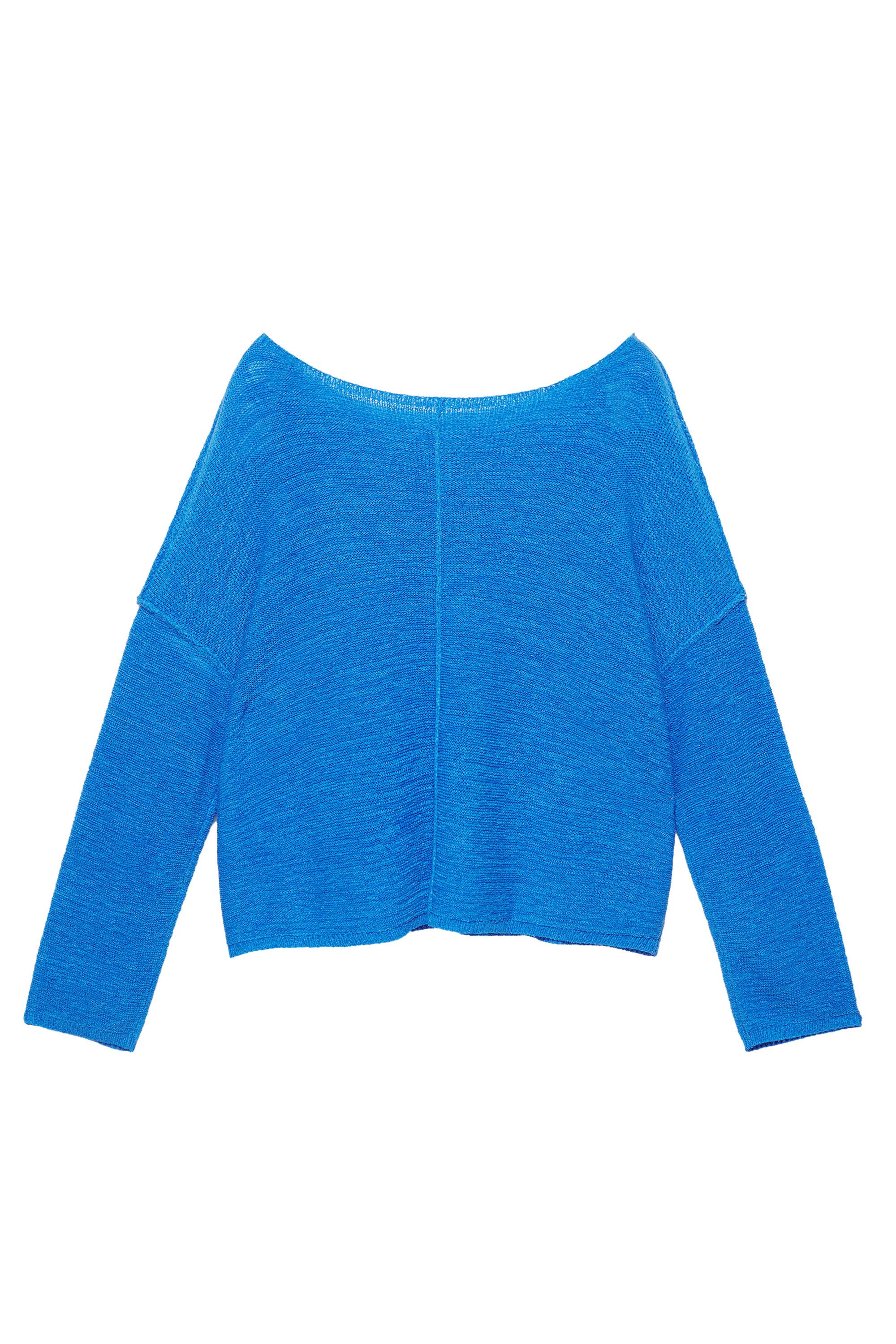 Asimetrik ince örgü kazak