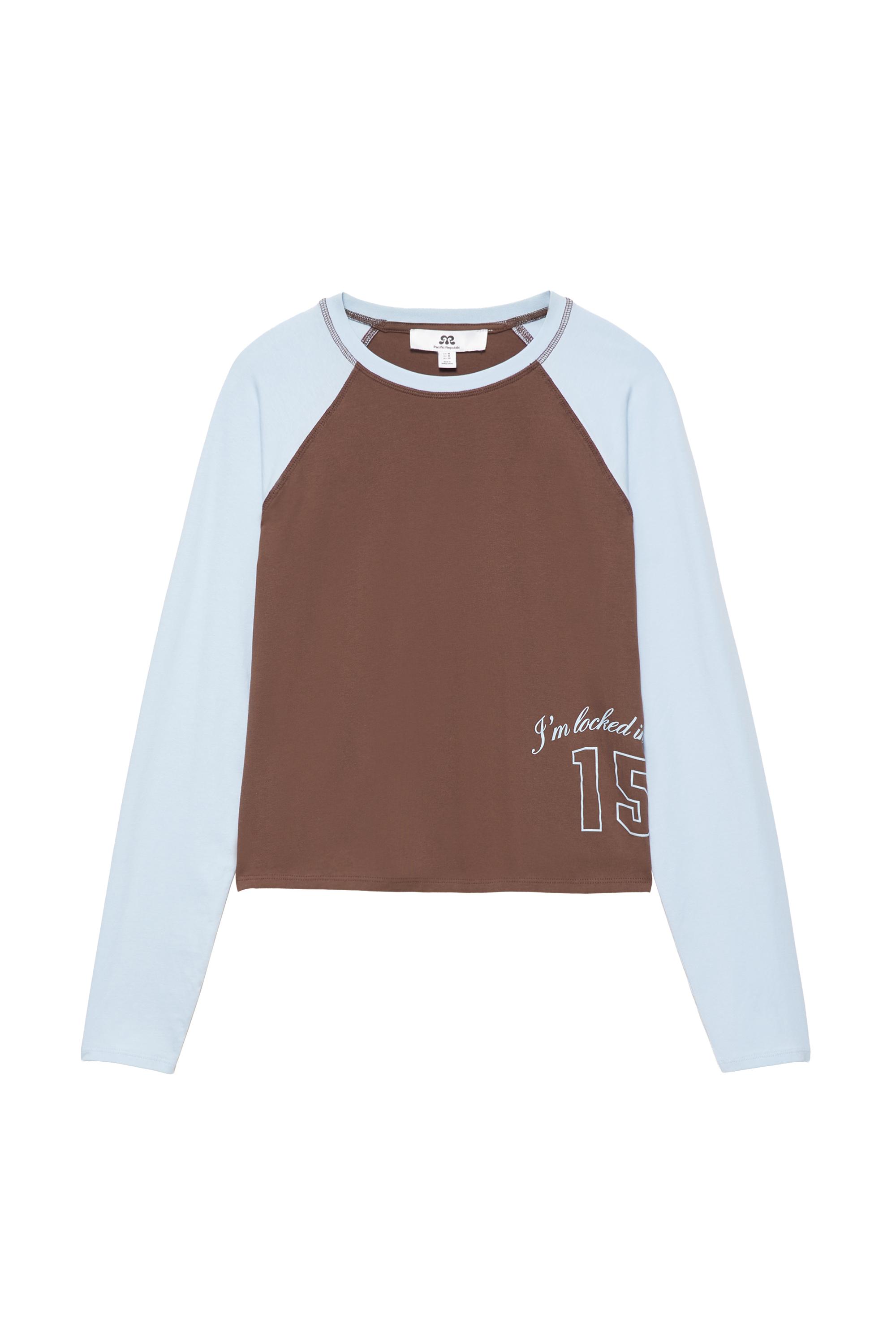 Pull&Bear Numaralı reglan kollu tişört görsel 3