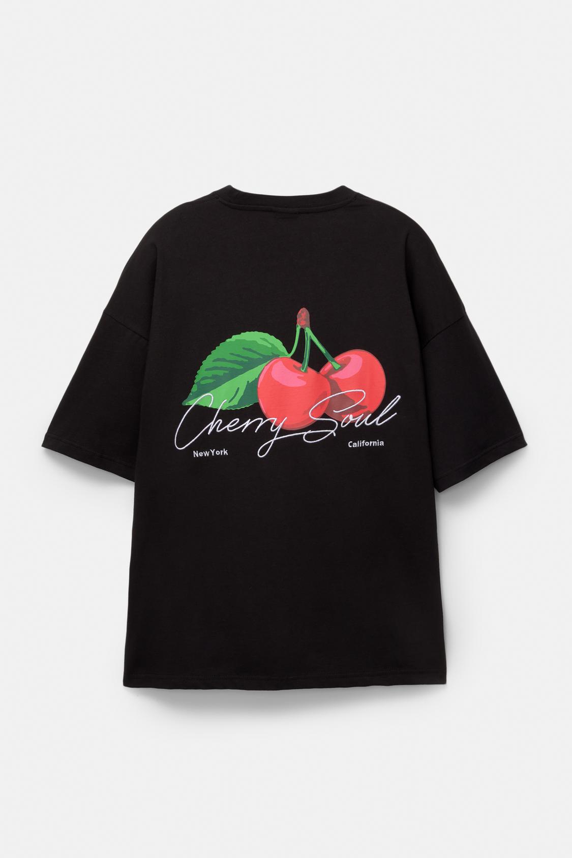 Camiseta Pull And Bear Stwd Camiseta STWD Gráfico Cerezas PULL&BEAR