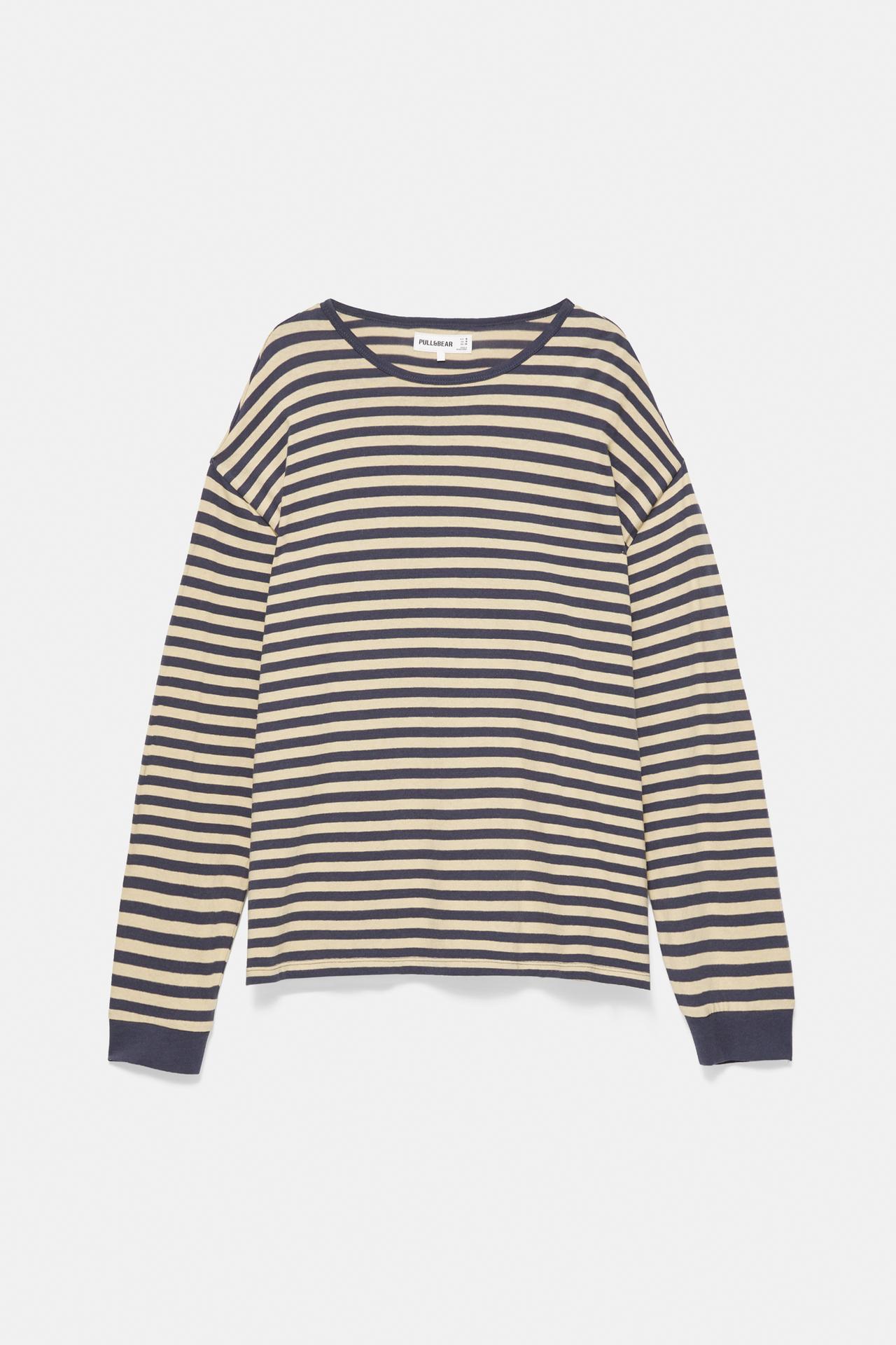 Long sleeve striped T-shirt — Ocher