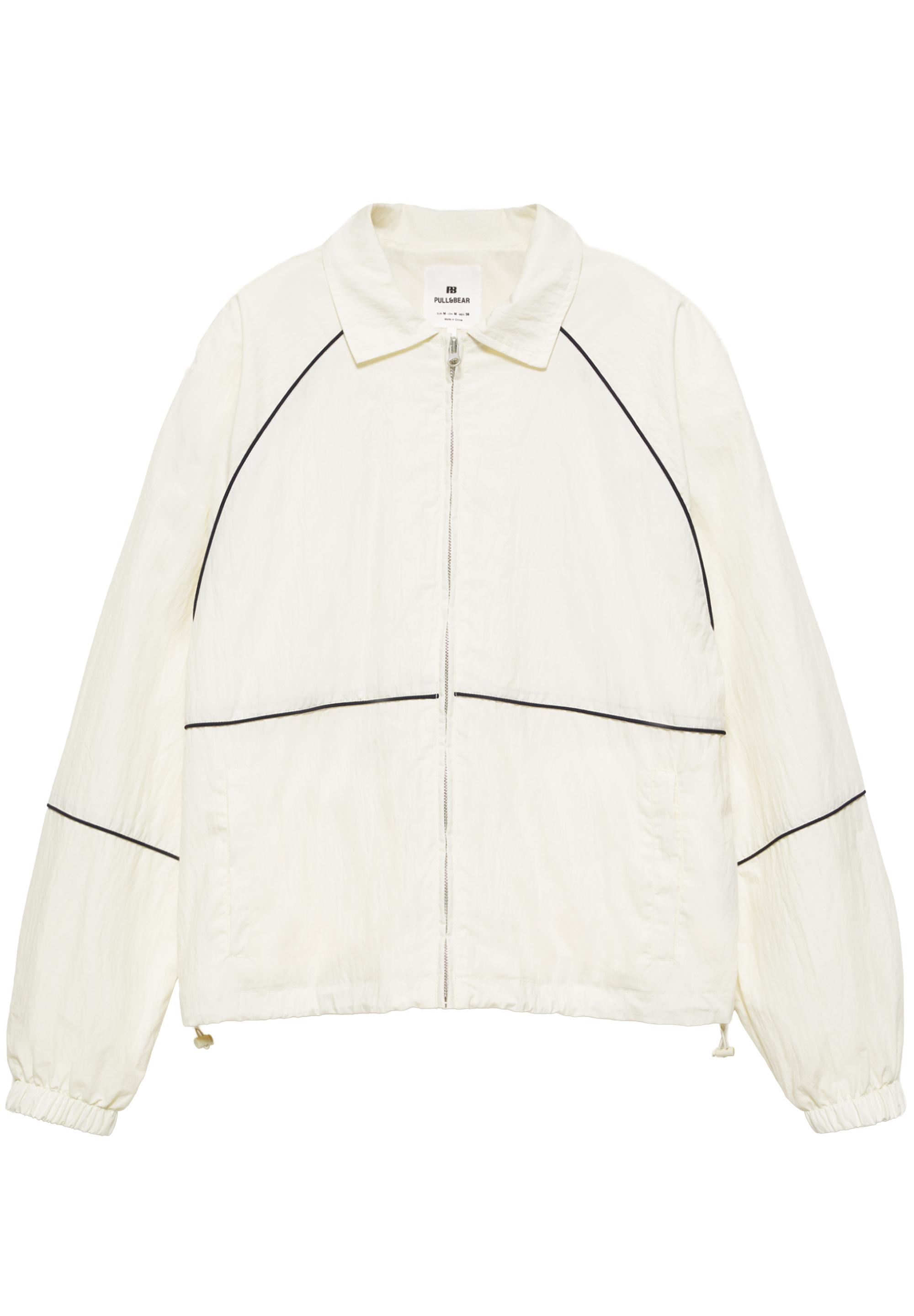 Lightweight contrast stitch jacket — Off white (alternate view)