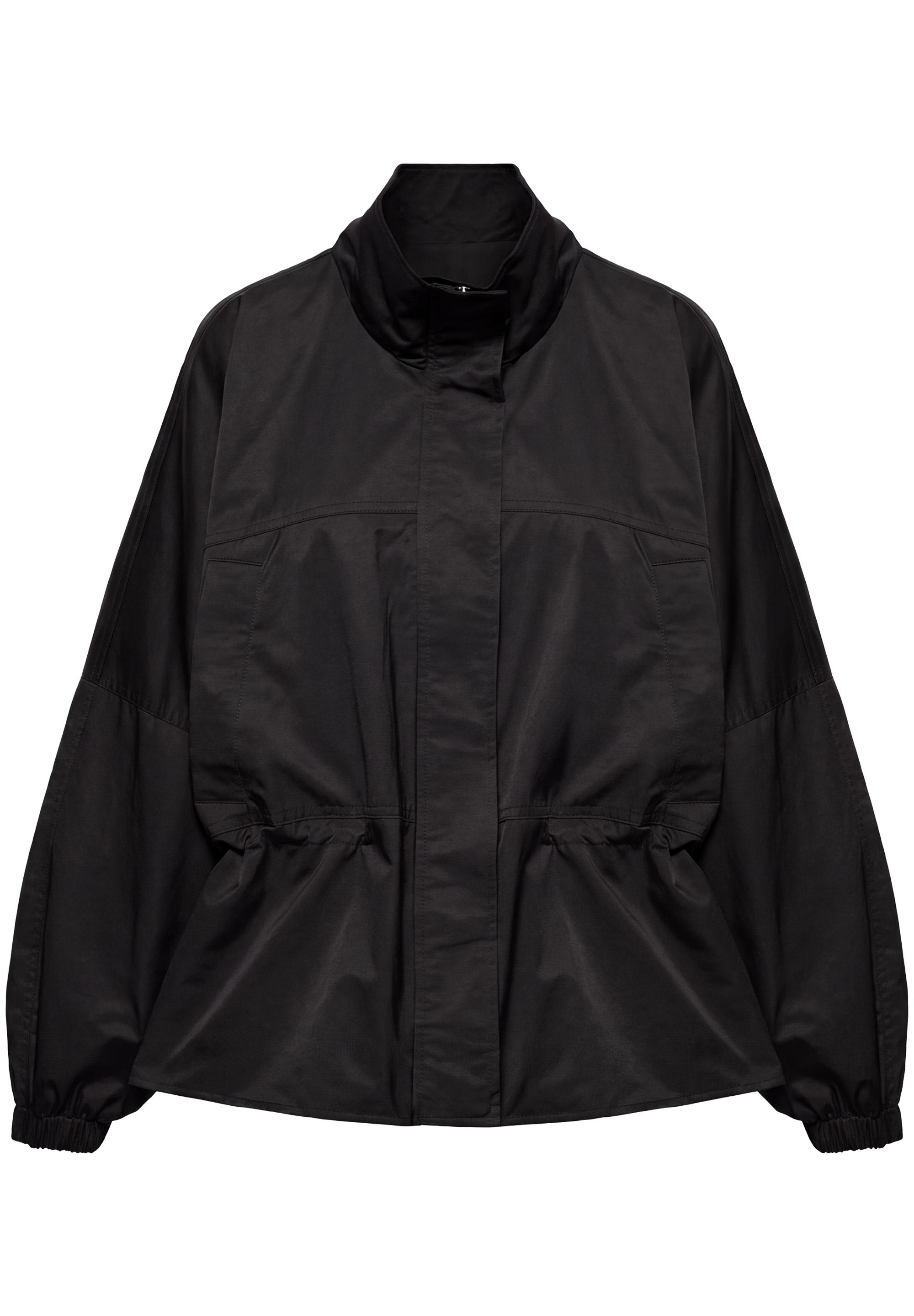 Gathered waist jacket — Black