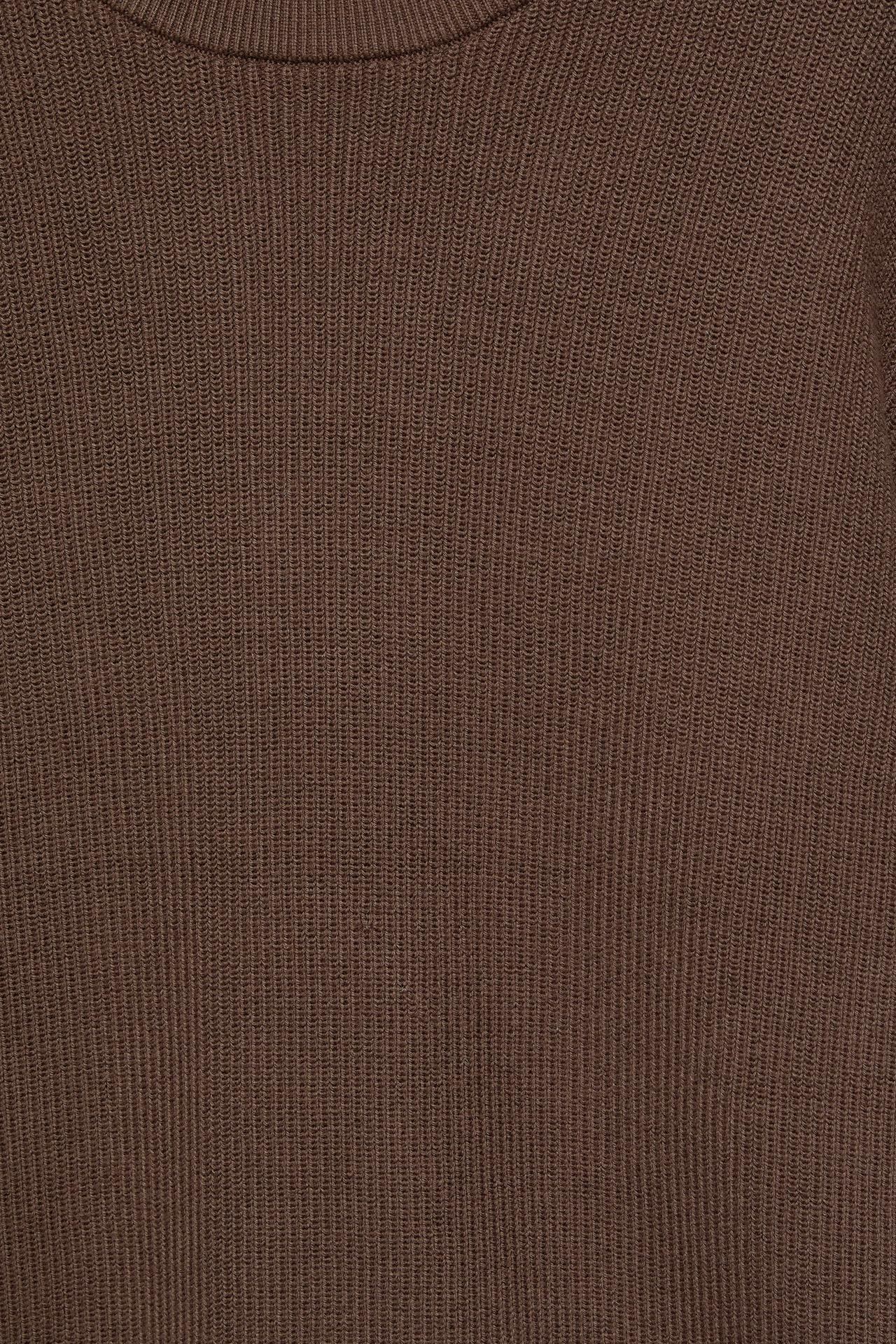 Basic knit jumper — Brown