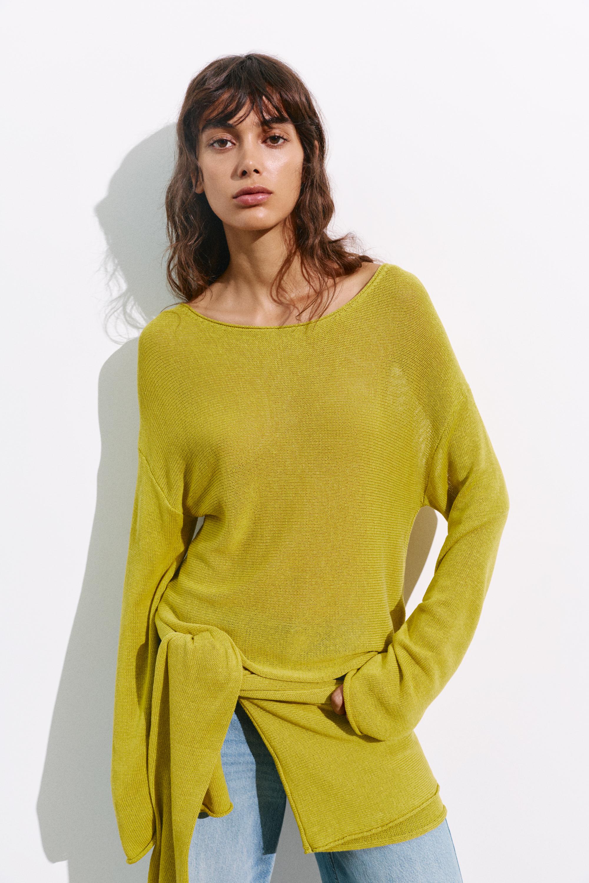 Fine knit jumper — Apple green