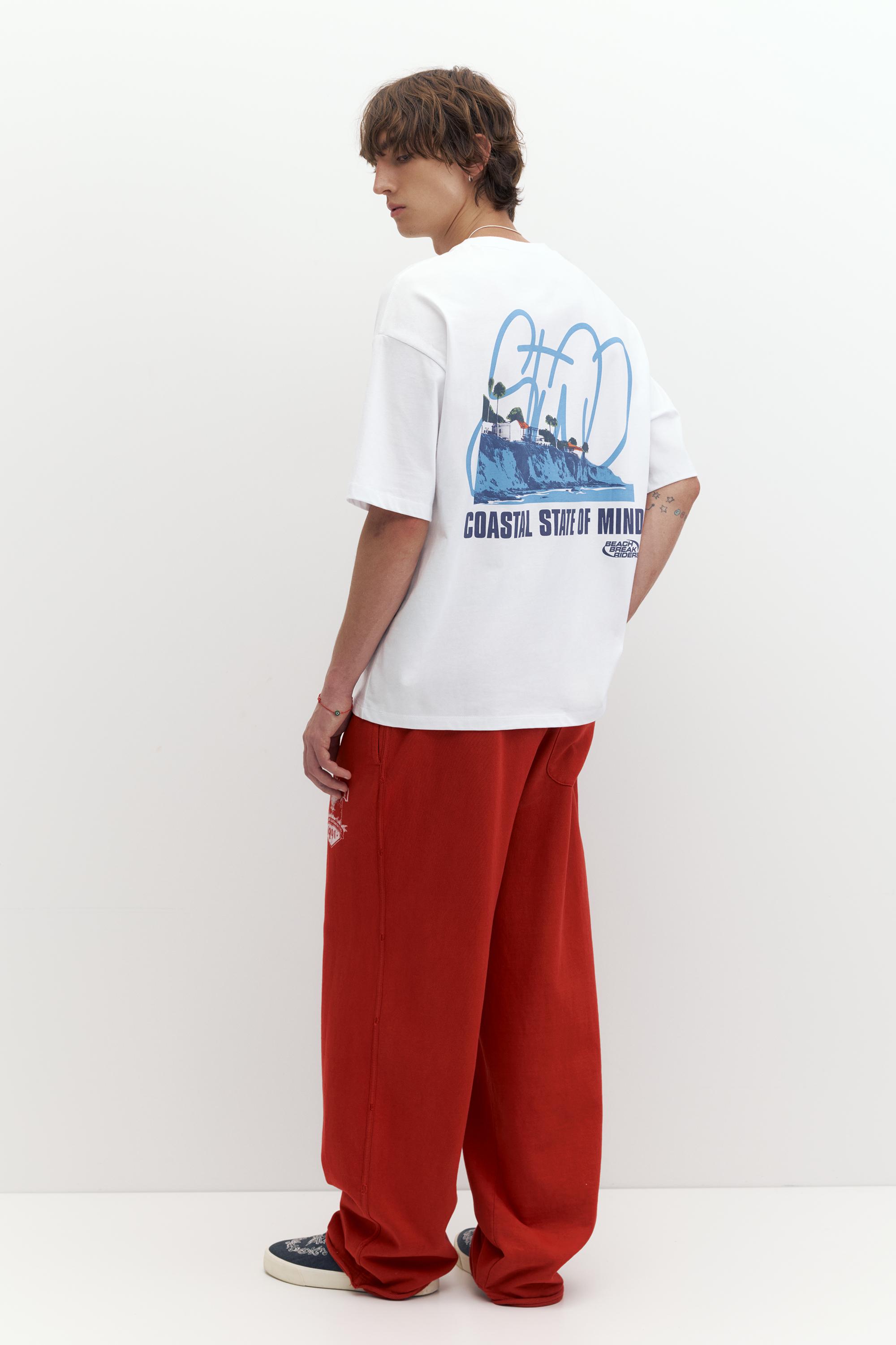 STWD beach graphic T-shirt — Off white