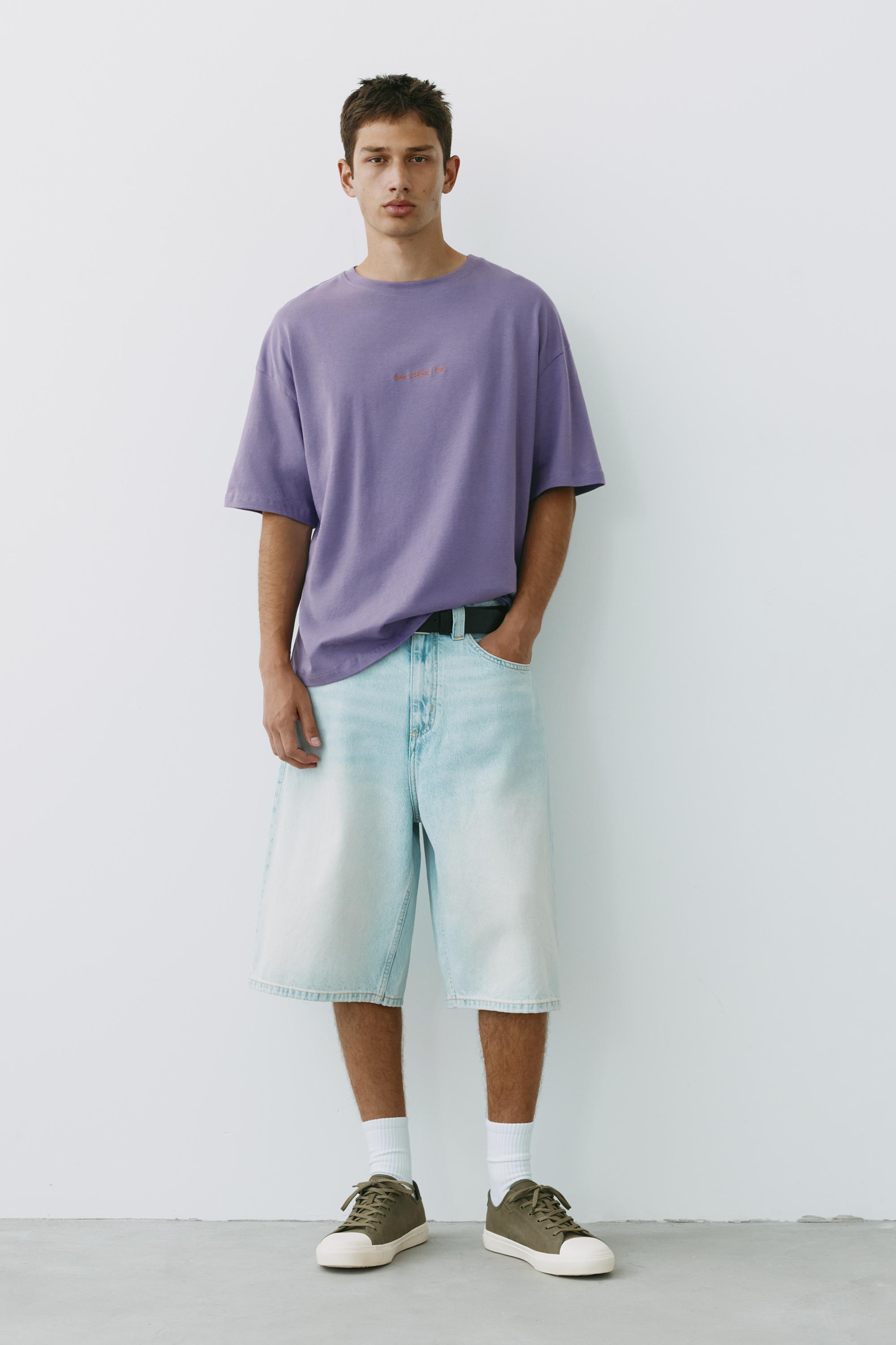 Relaxed fit graphic T-shirt — Mulberry