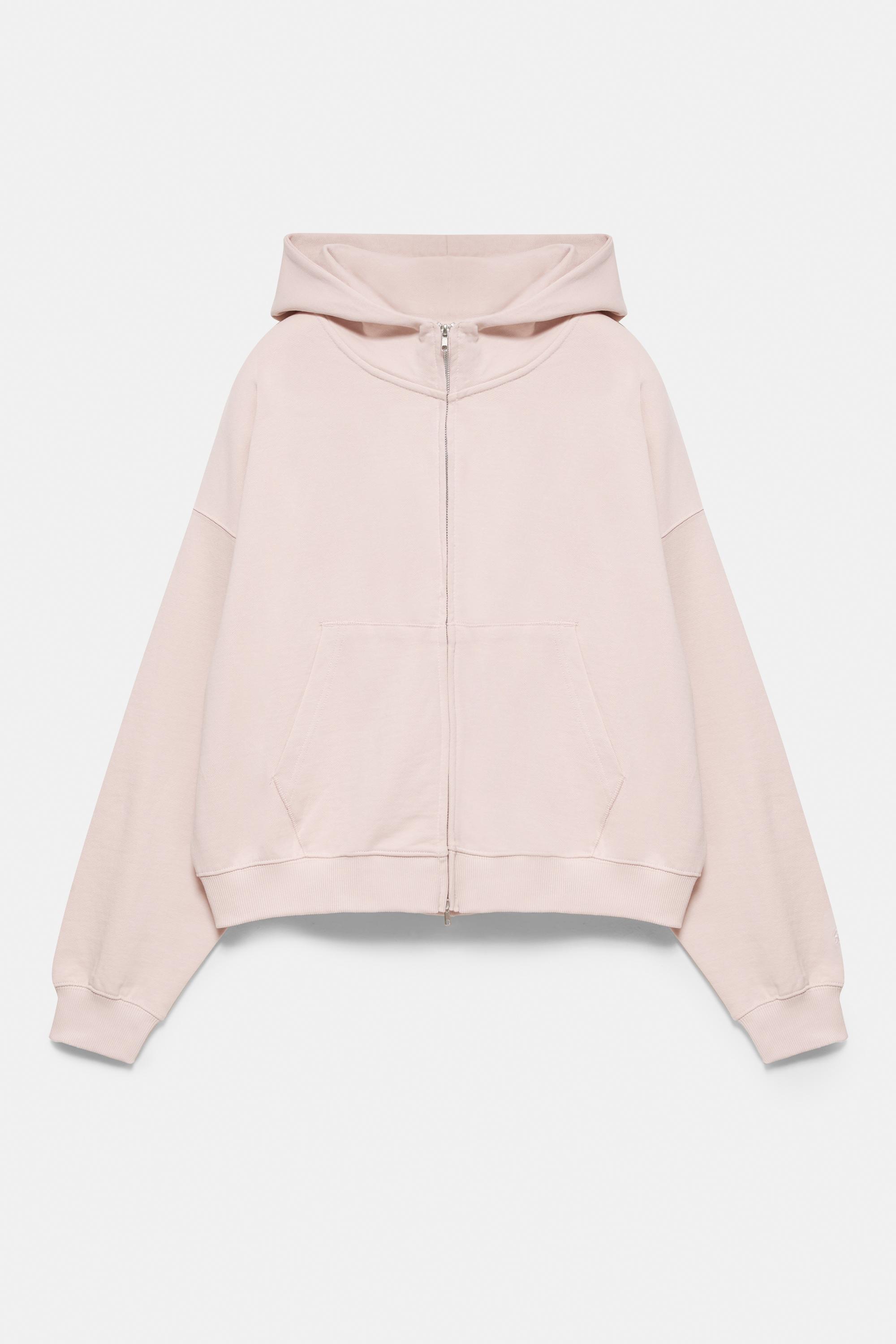 Oversize zip-up hoodie — Pink