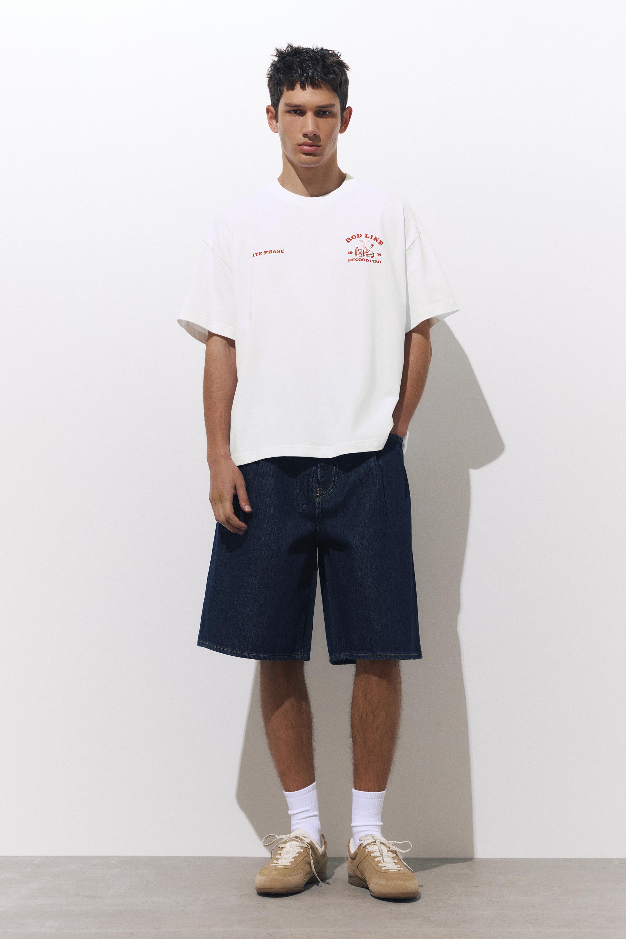 Balık grafik baskılı t-shirt - Görsel 12