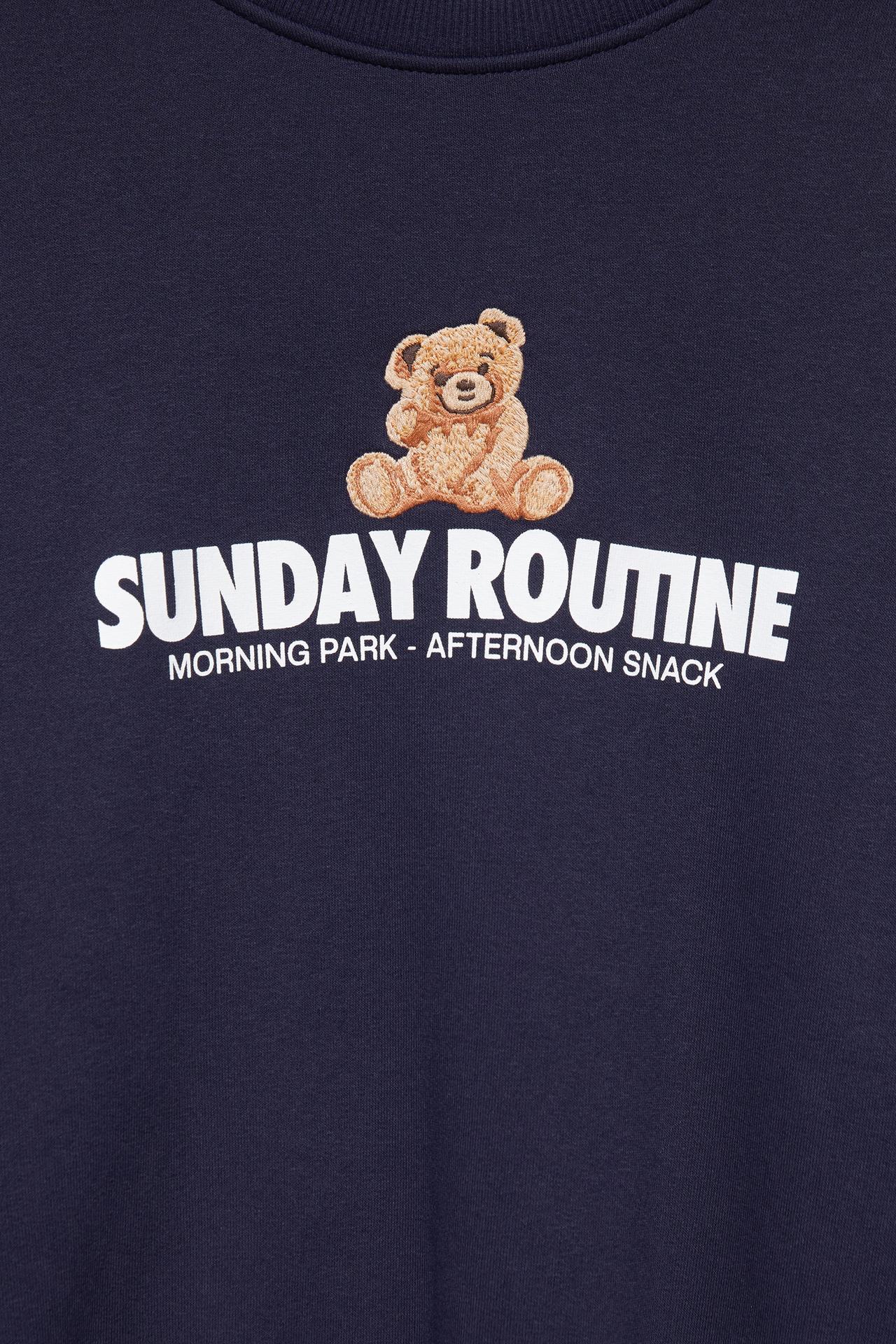 Bear graphic sweatshirt — Navy