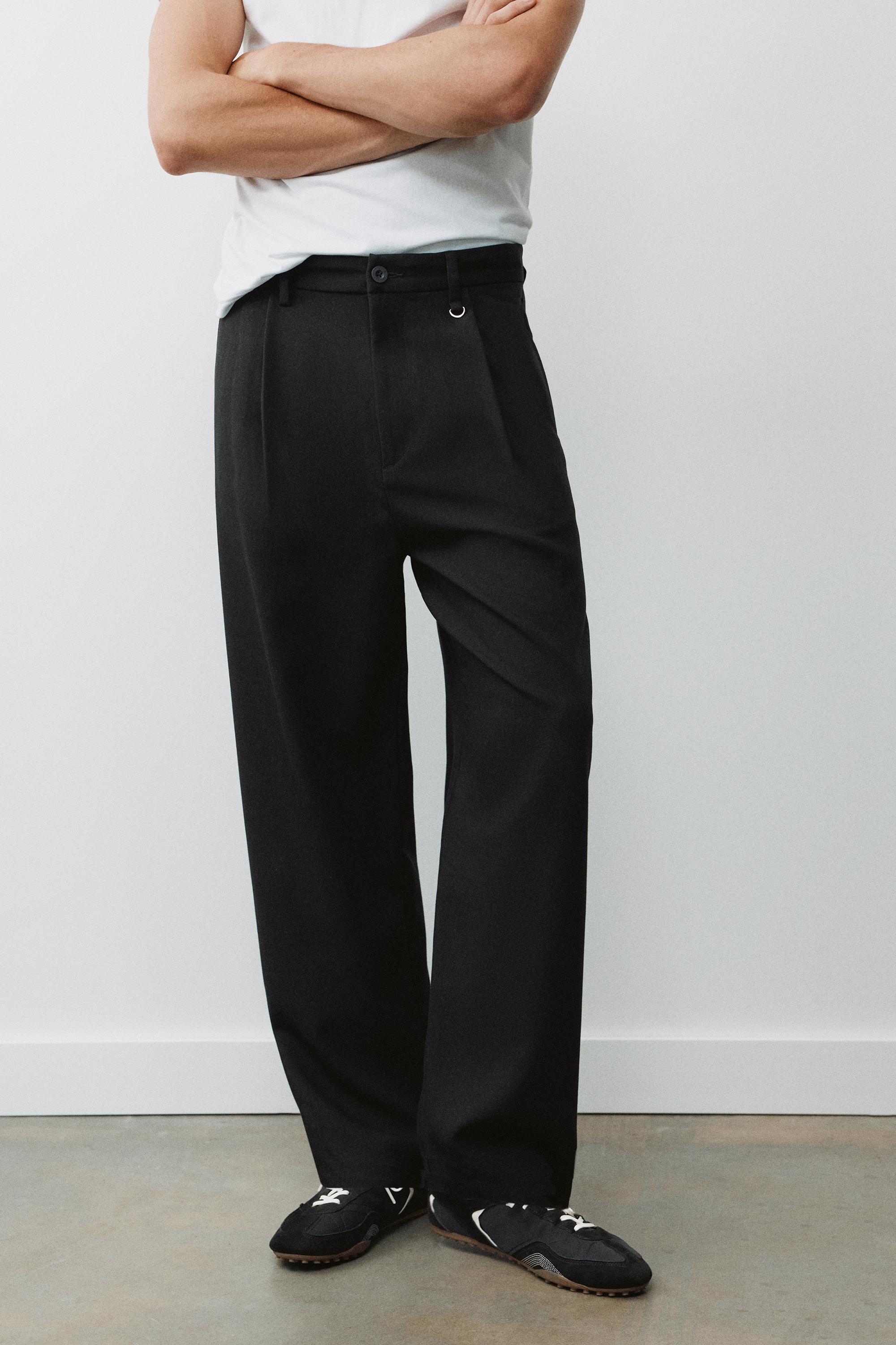 Tailored darted trousers — Black