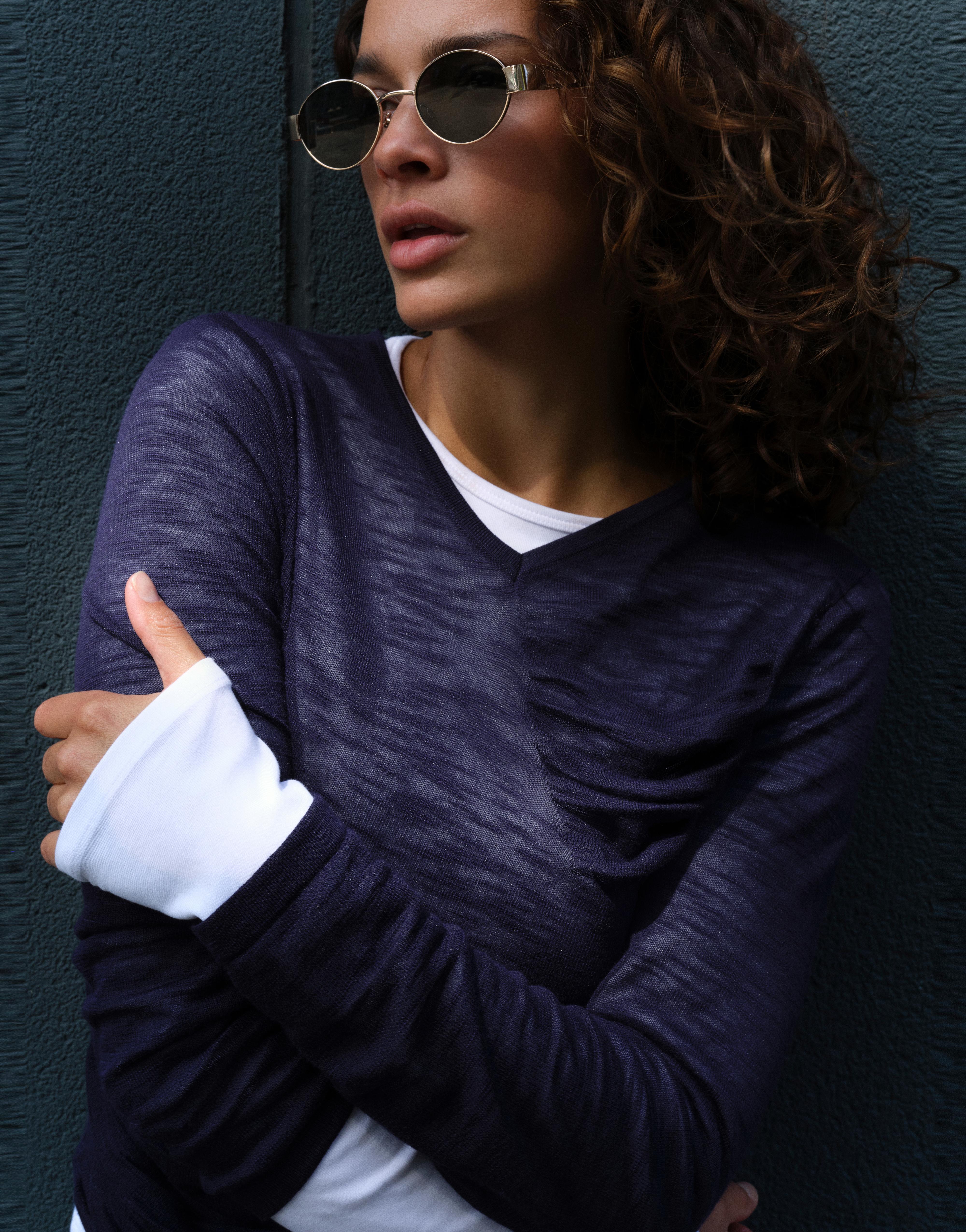 Pull&Bear İnce büzgülü kazak görsel 8